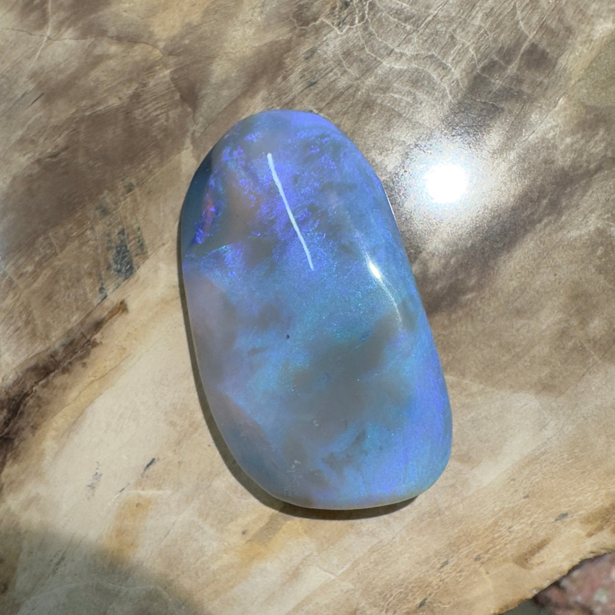 17ct Hand - Cut Solid Lightning Ridge Opal