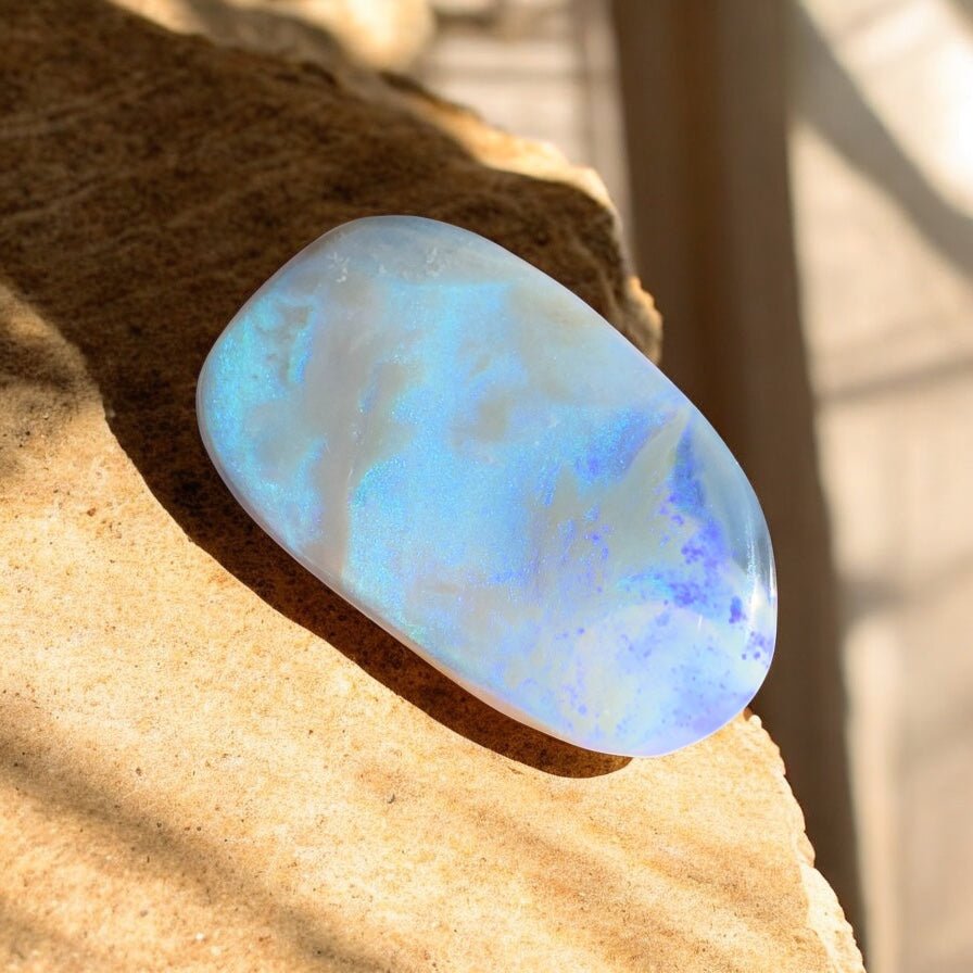 17ct Hand - Cut Solid Lightning Ridge Opal