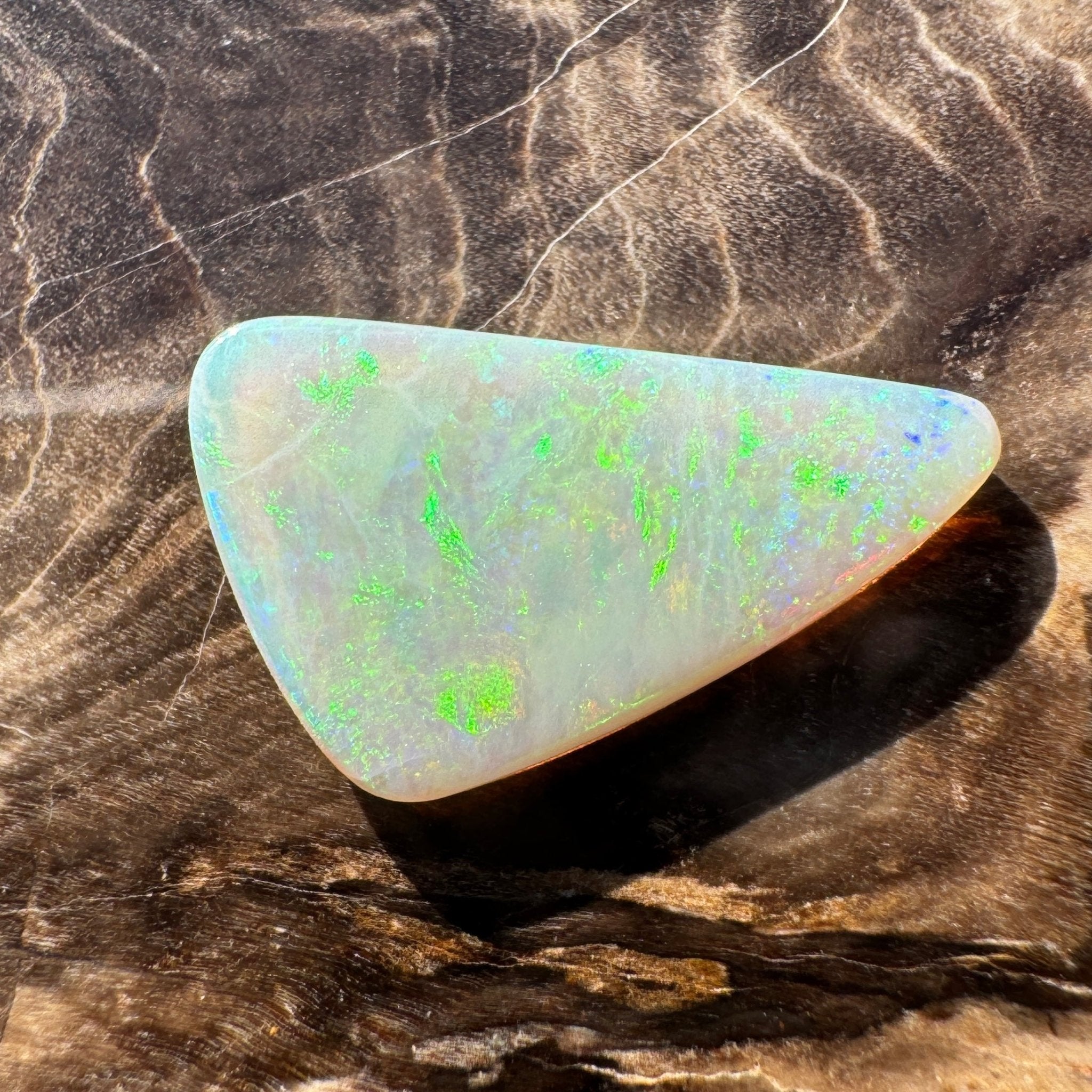 1.7ct Hand - cut Solid Lightning Ridge Semi Black Opal