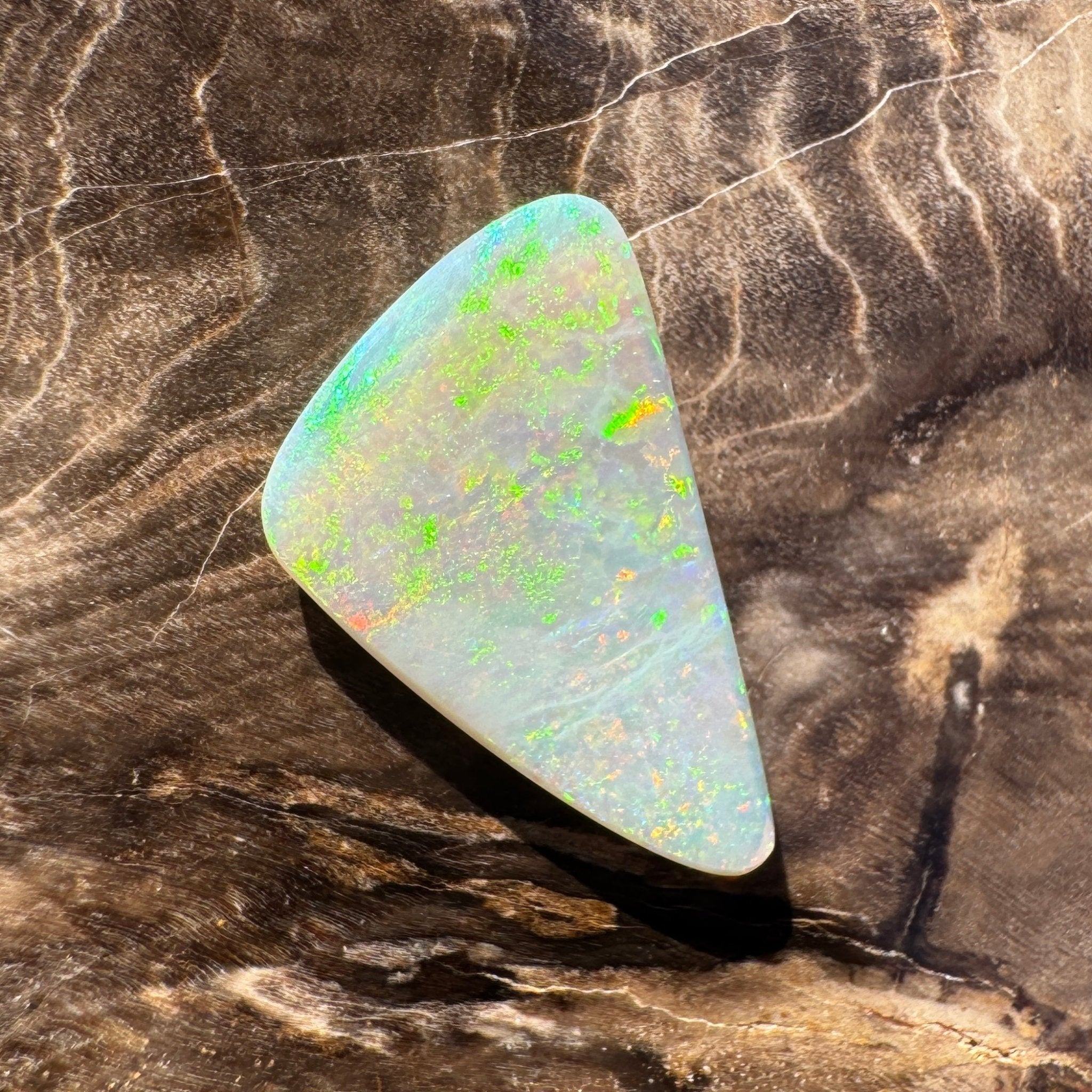 1.7ct Hand - cut Solid Lightning Ridge Semi Black Opal