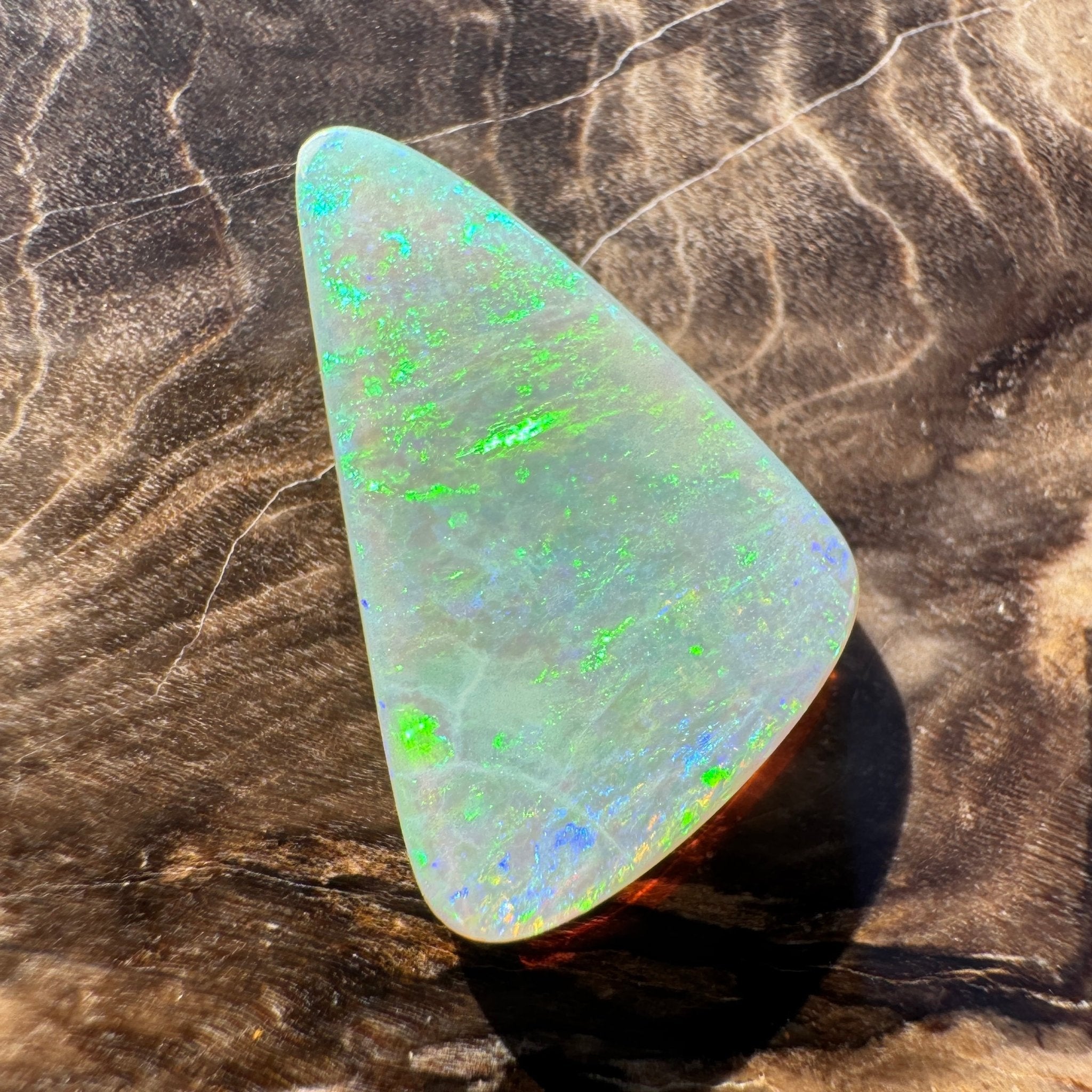 1.7ct Hand - cut Solid Lightning Ridge Semi Black Opal