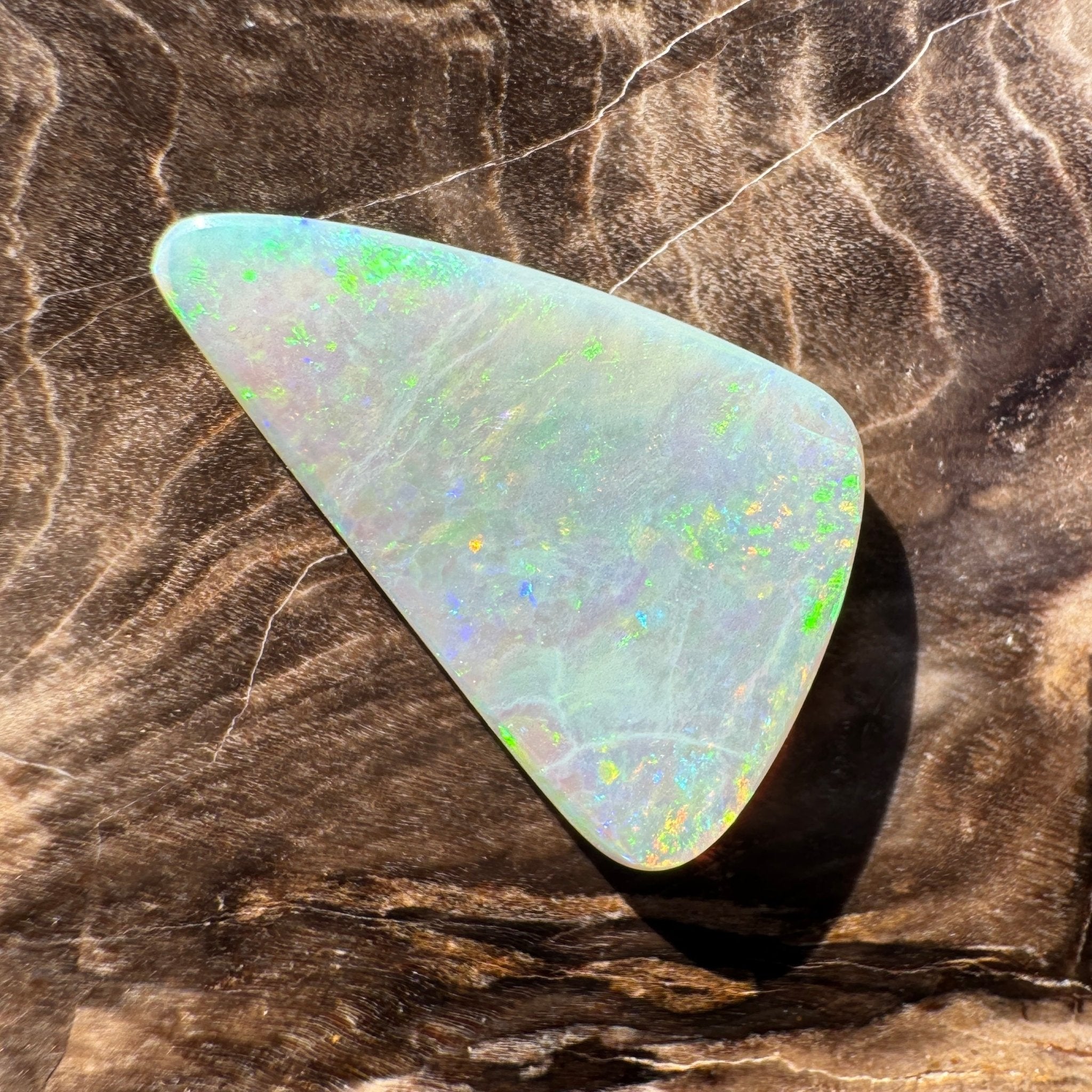 1.7ct Hand - cut Solid Lightning Ridge Semi Black Opal