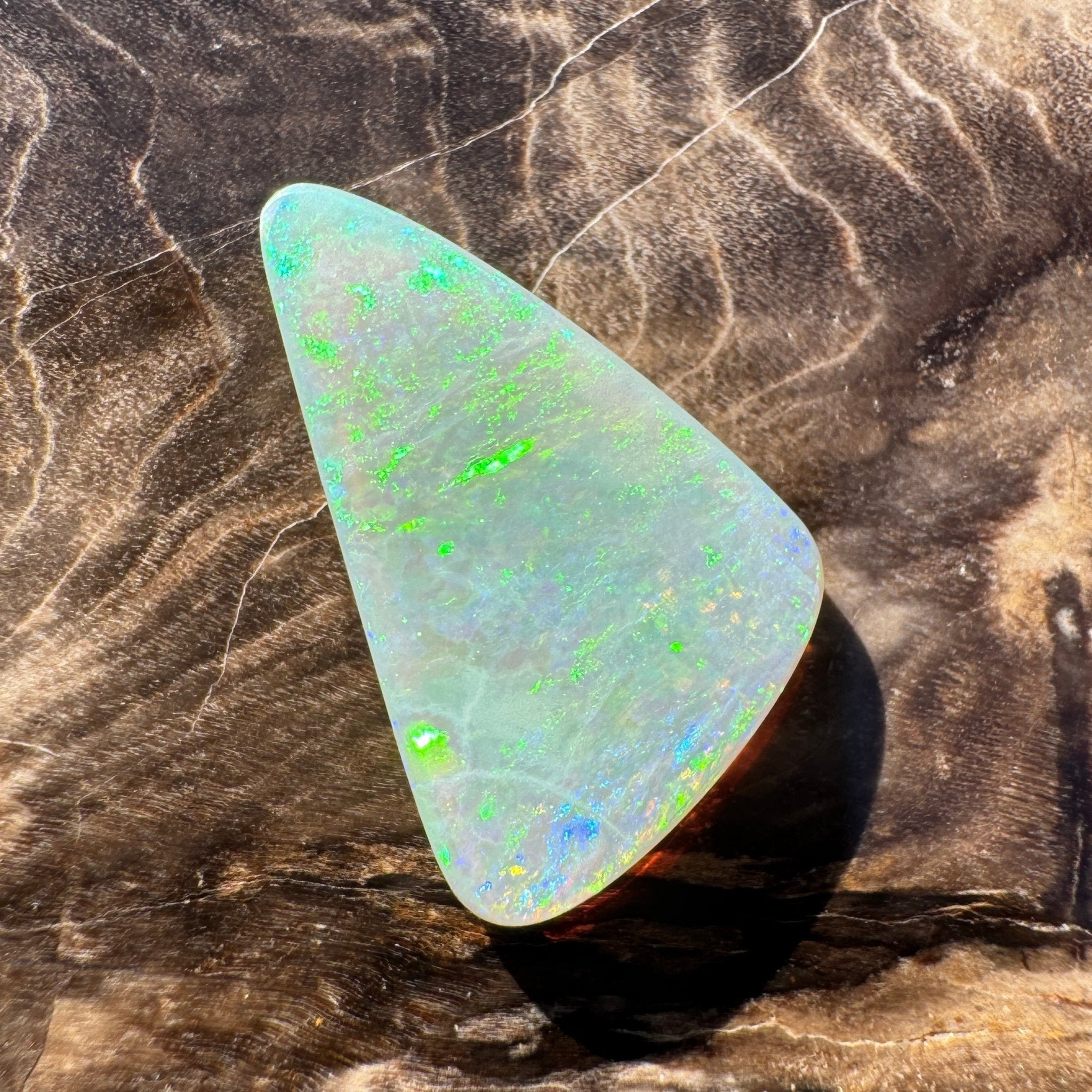 1.7ct Hand - cut Solid Lightning Ridge Semi Black Opal