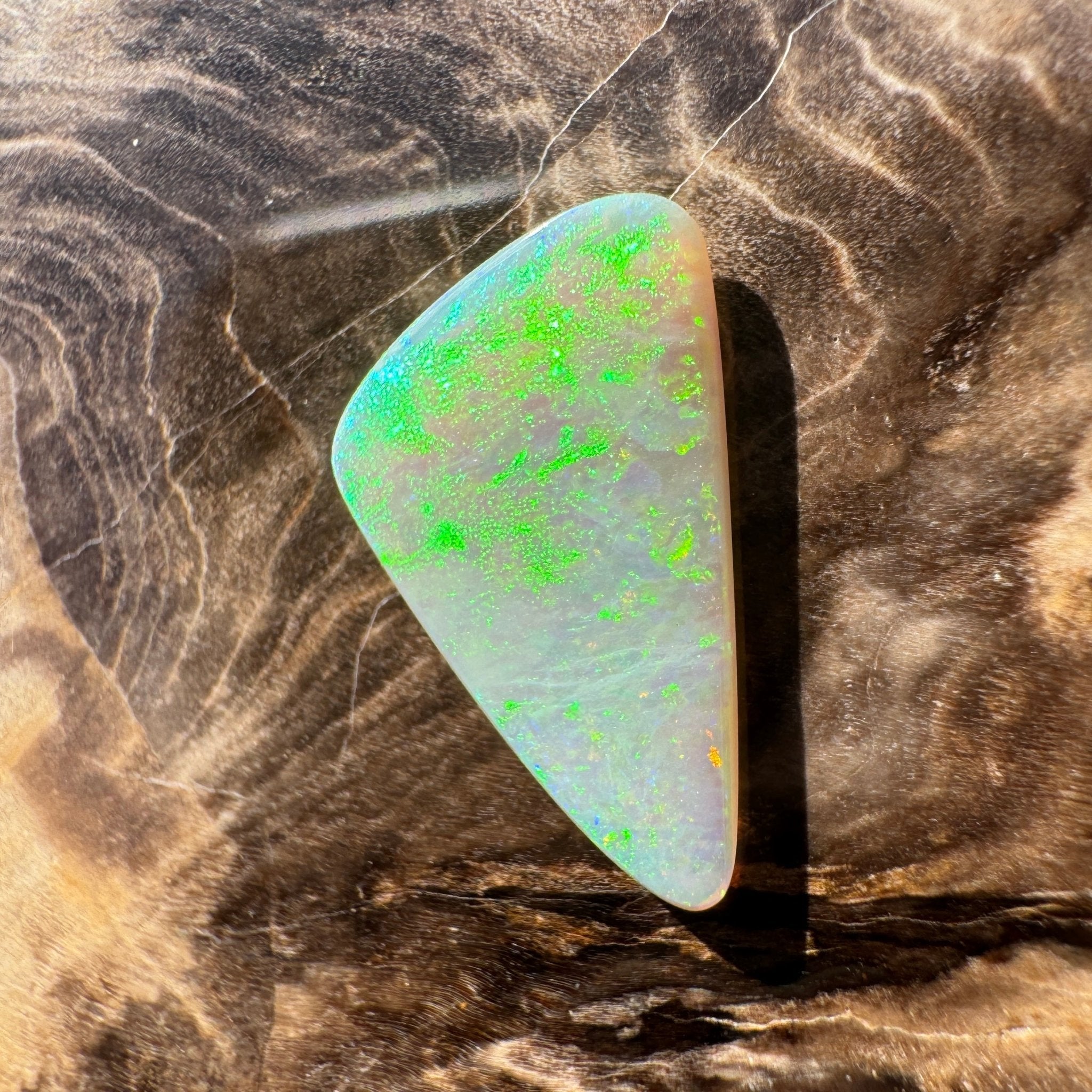 1.7ct Hand - cut Solid Lightning Ridge Semi Black Opal