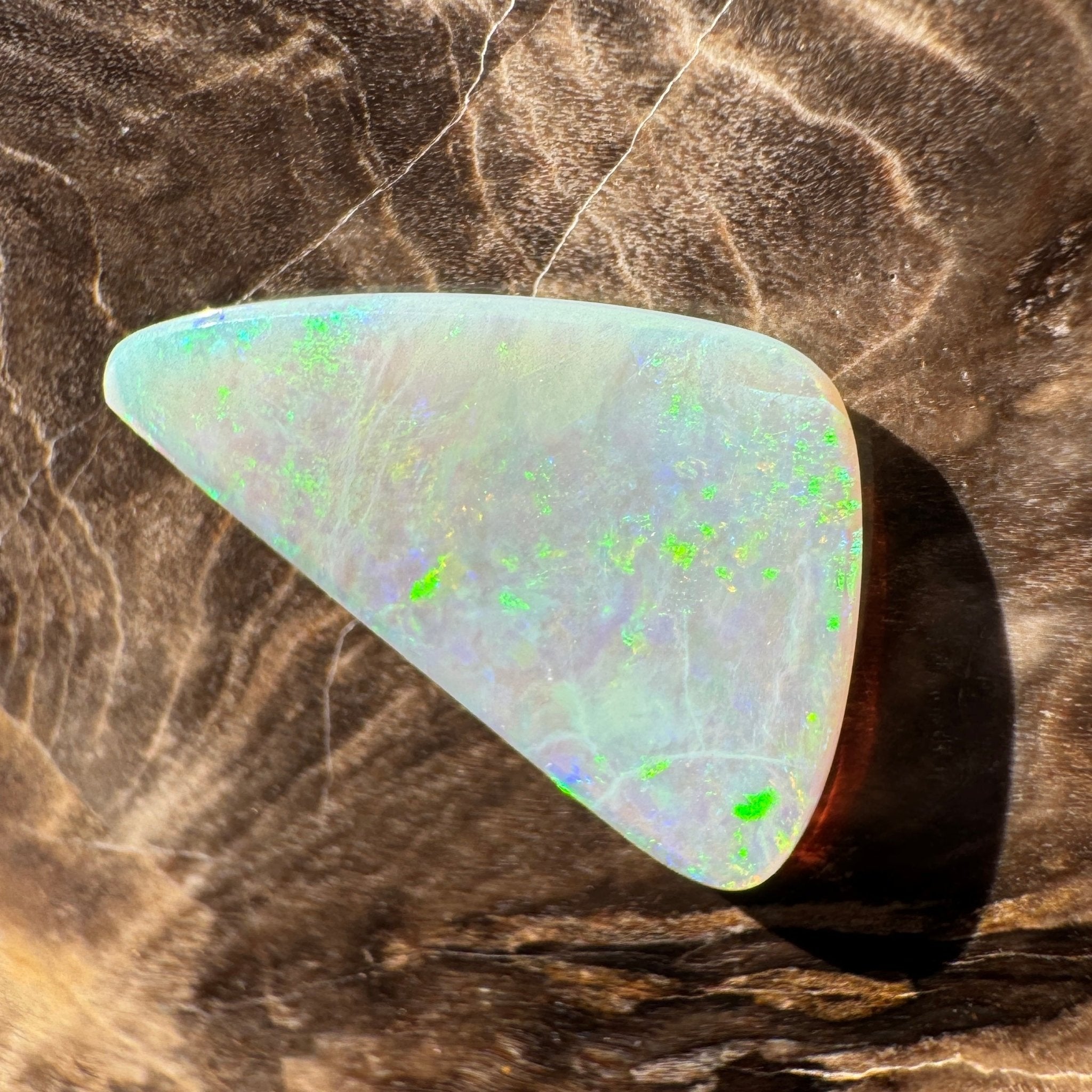 1.7ct Hand - cut Solid Lightning Ridge Semi Black Opal