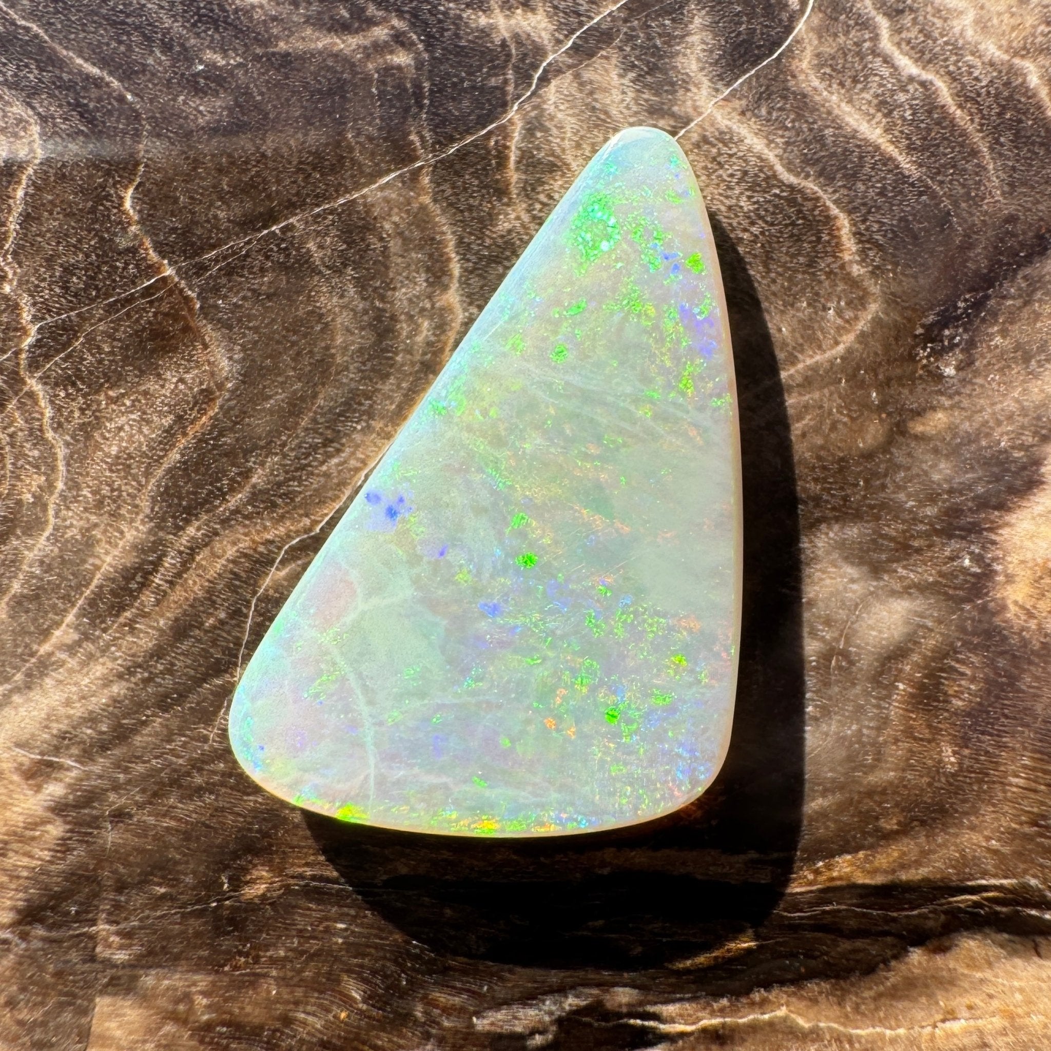 1.7ct Hand - cut Solid Lightning Ridge Semi Black Opal