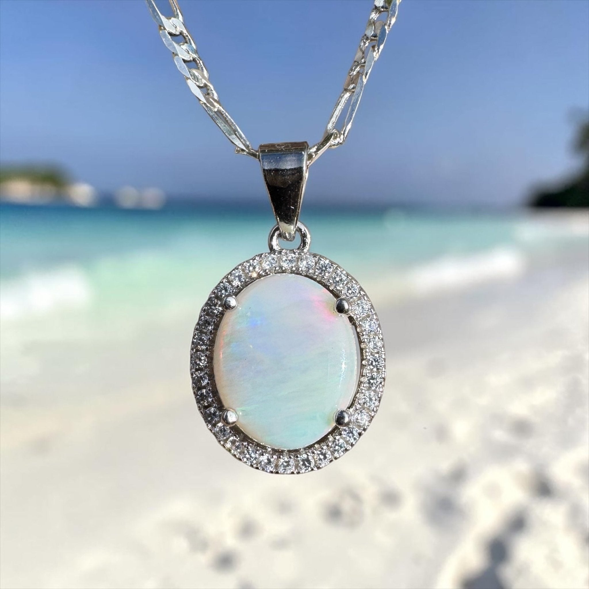 1.8ct Coober Pedy Opal Pendant Necklace ~ 'Binna Burra Rainforest' | 925 Sterling Silver | Solid Australian Opal