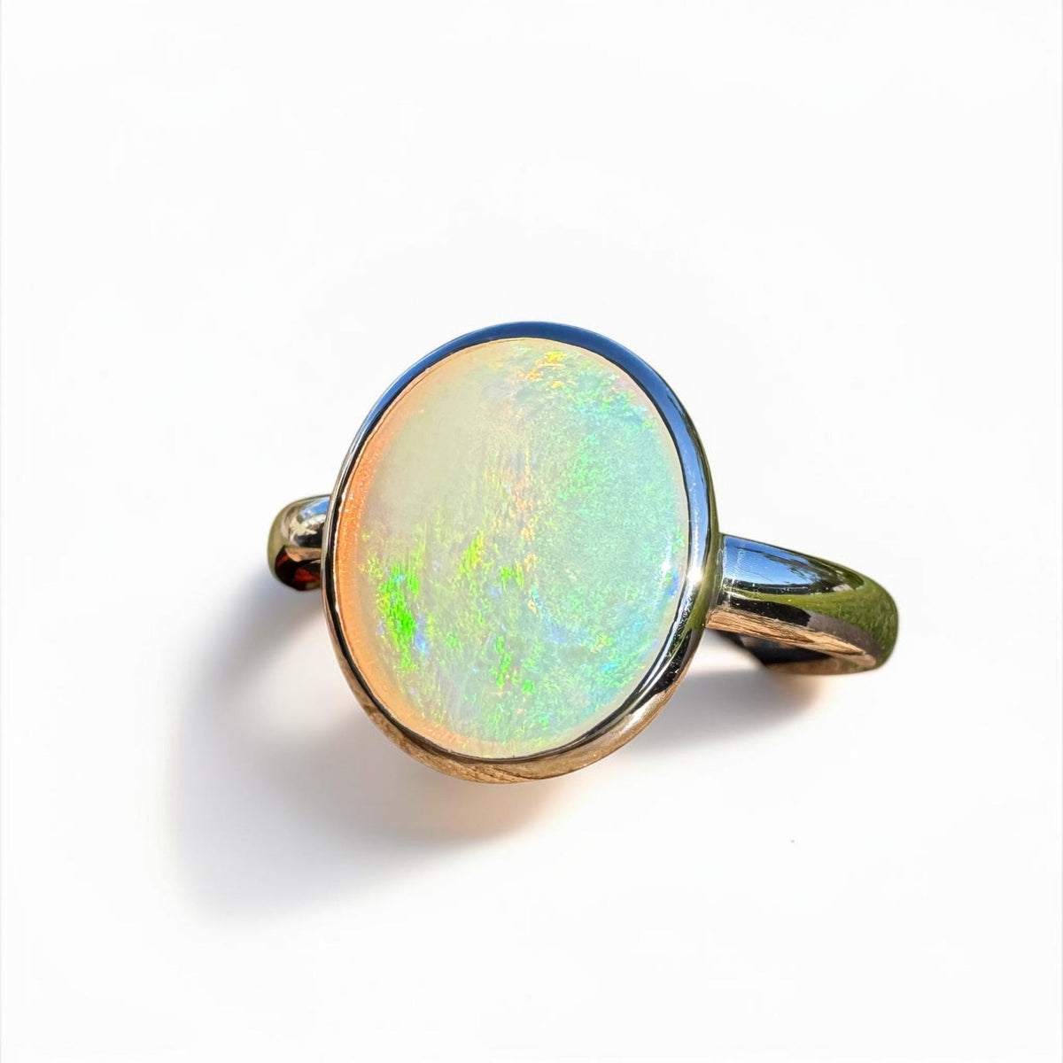 1.8ct Coober Pedy Opal Ring ~ 'Coffin Bay Blues' | 925 Sterling Silver | Solid Australian Opal