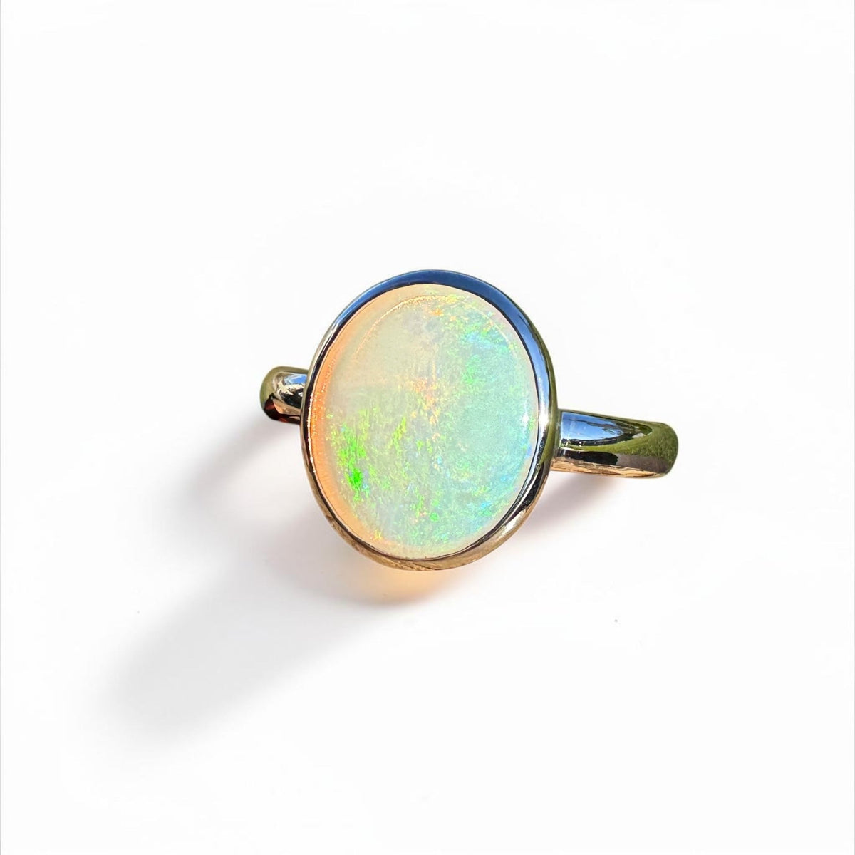 1.8ct Coober Pedy Opal Ring ~ 'Coffin Bay Blues' | 925 Sterling Silver | Solid Australian Opal