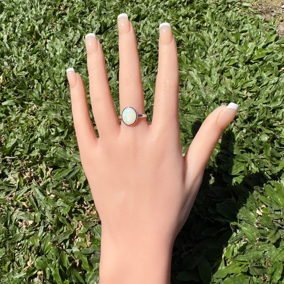 1.8ct Coober Pedy Opal Ring ~ 'Coffin Bay Blues' | 925 Sterling Silver | Solid Australian Opal