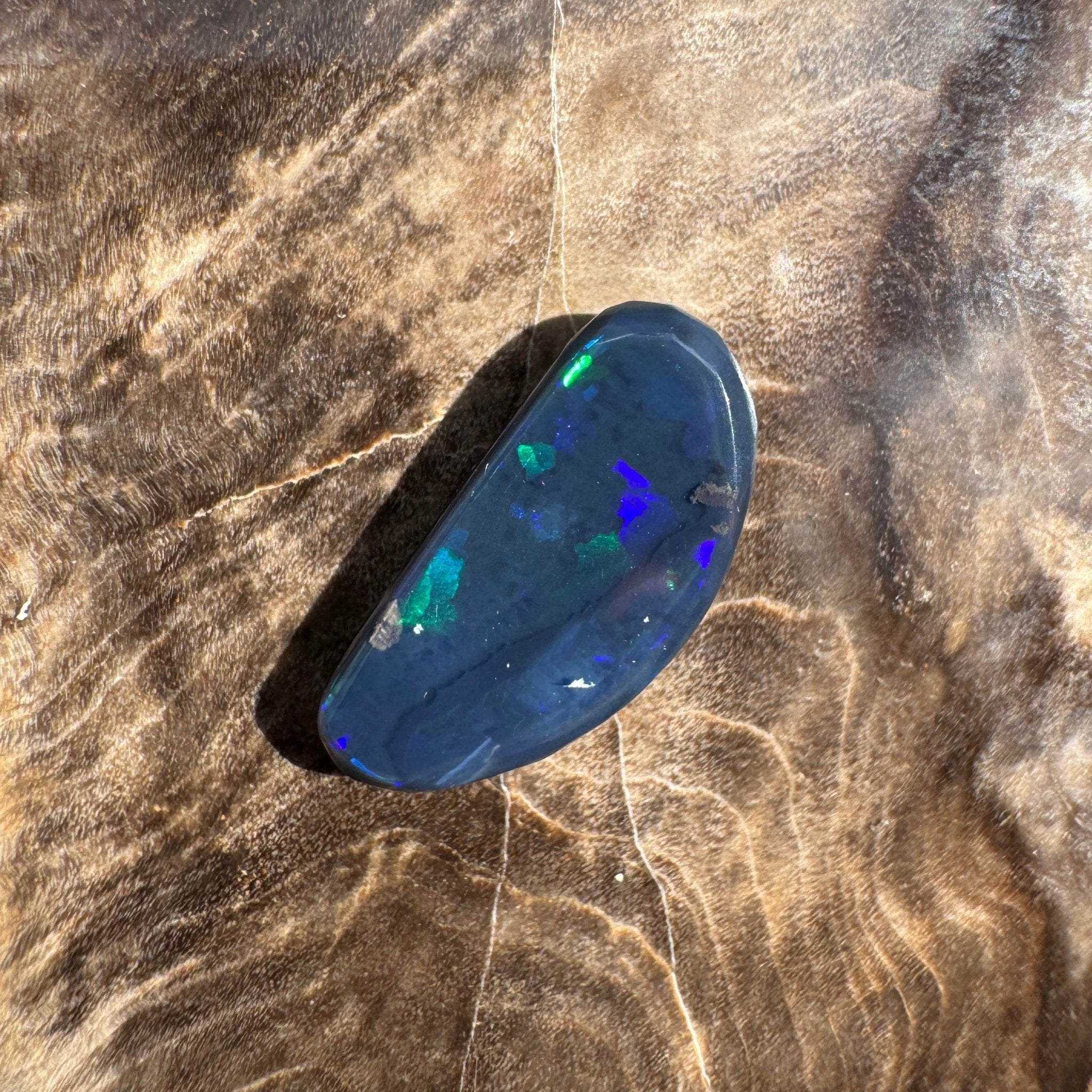 1.8ct Lightning Ridge Freeform Semi Black Opal | Solid Australian Opal | Hand-Cut