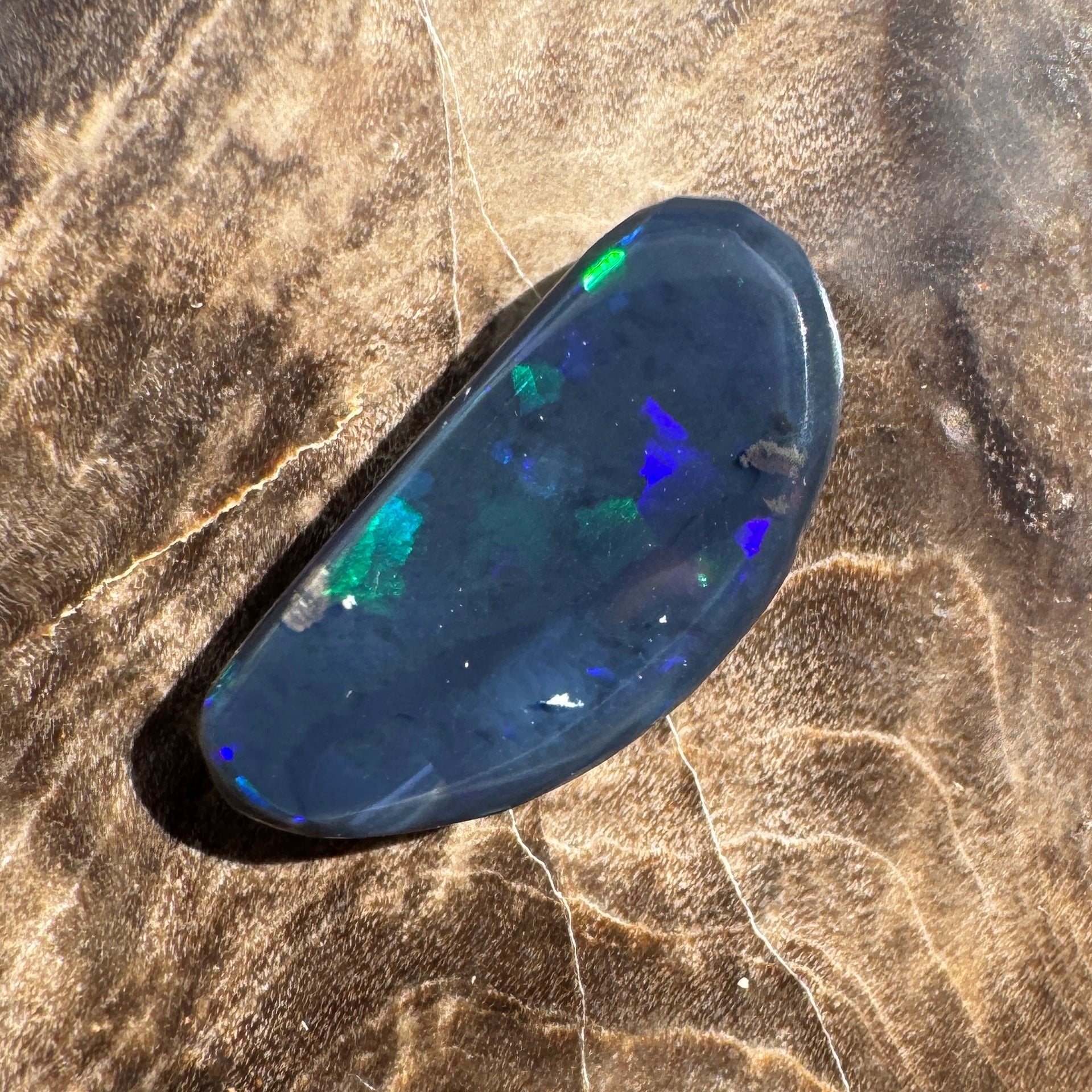 1.8ct Lightning Ridge Freeform Semi Black Opal | Solid Australian Opal | Hand-Cut
