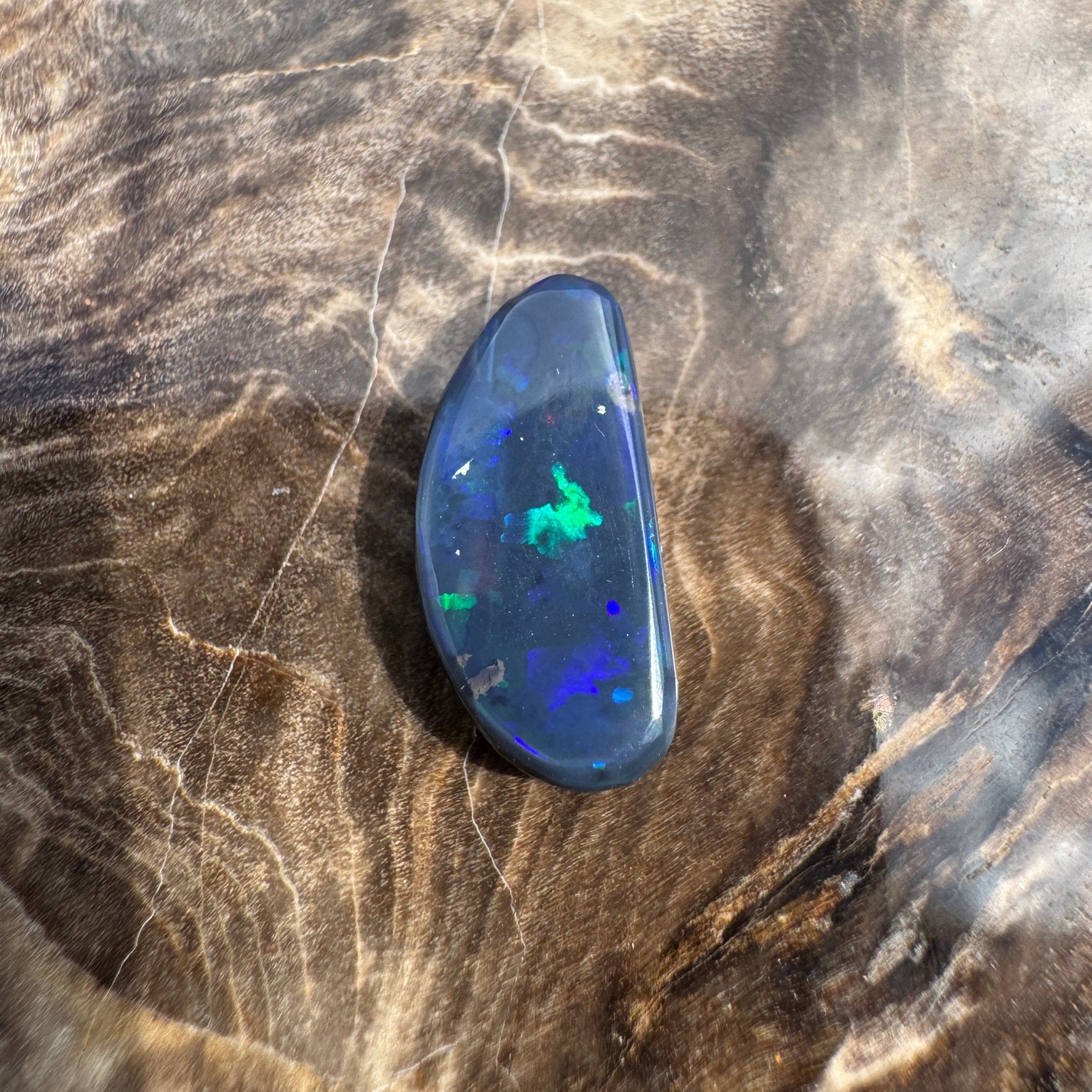 1.8ct Lightning Ridge Freeform Semi Black Opal | Solid Australian Opal | Hand-Cut
