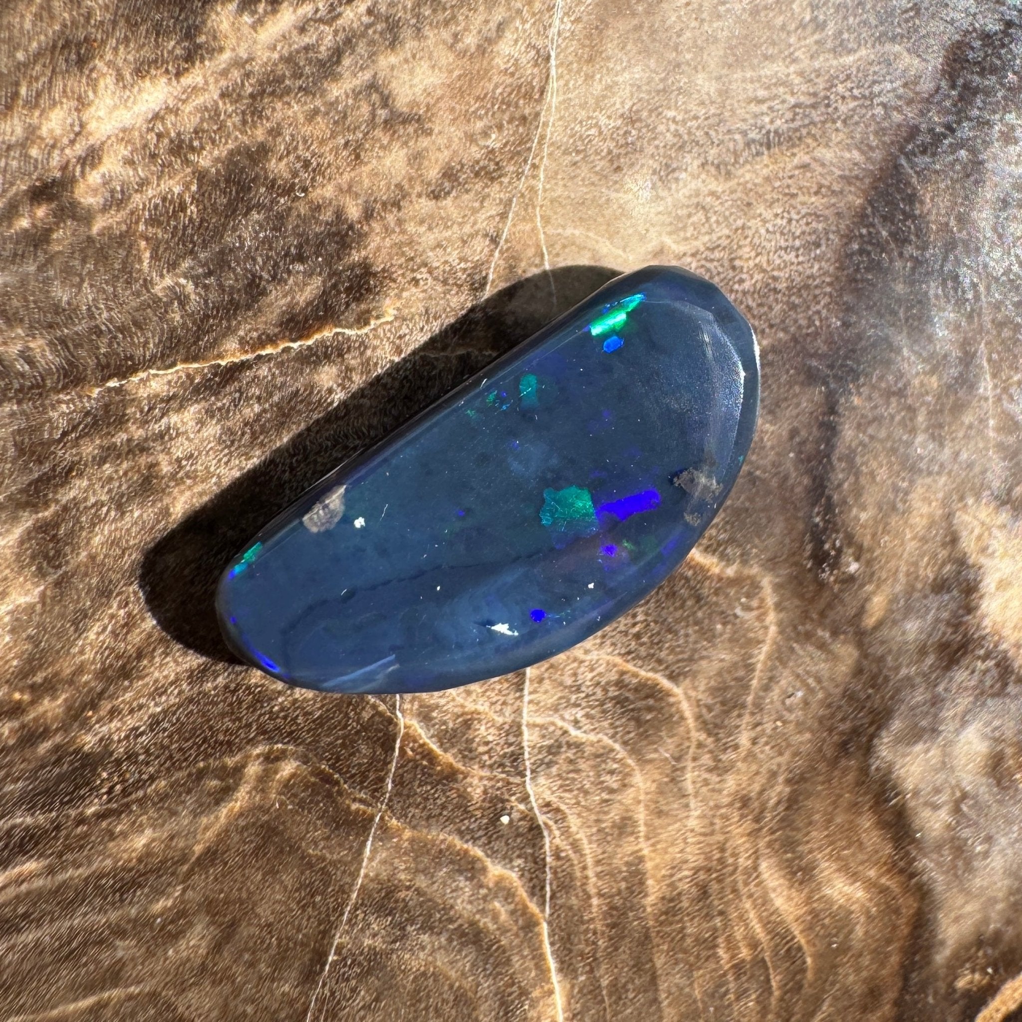 1.8ct Lightning Ridge Freeform Semi Black Opal | Solid Australian Opal | Hand-Cut