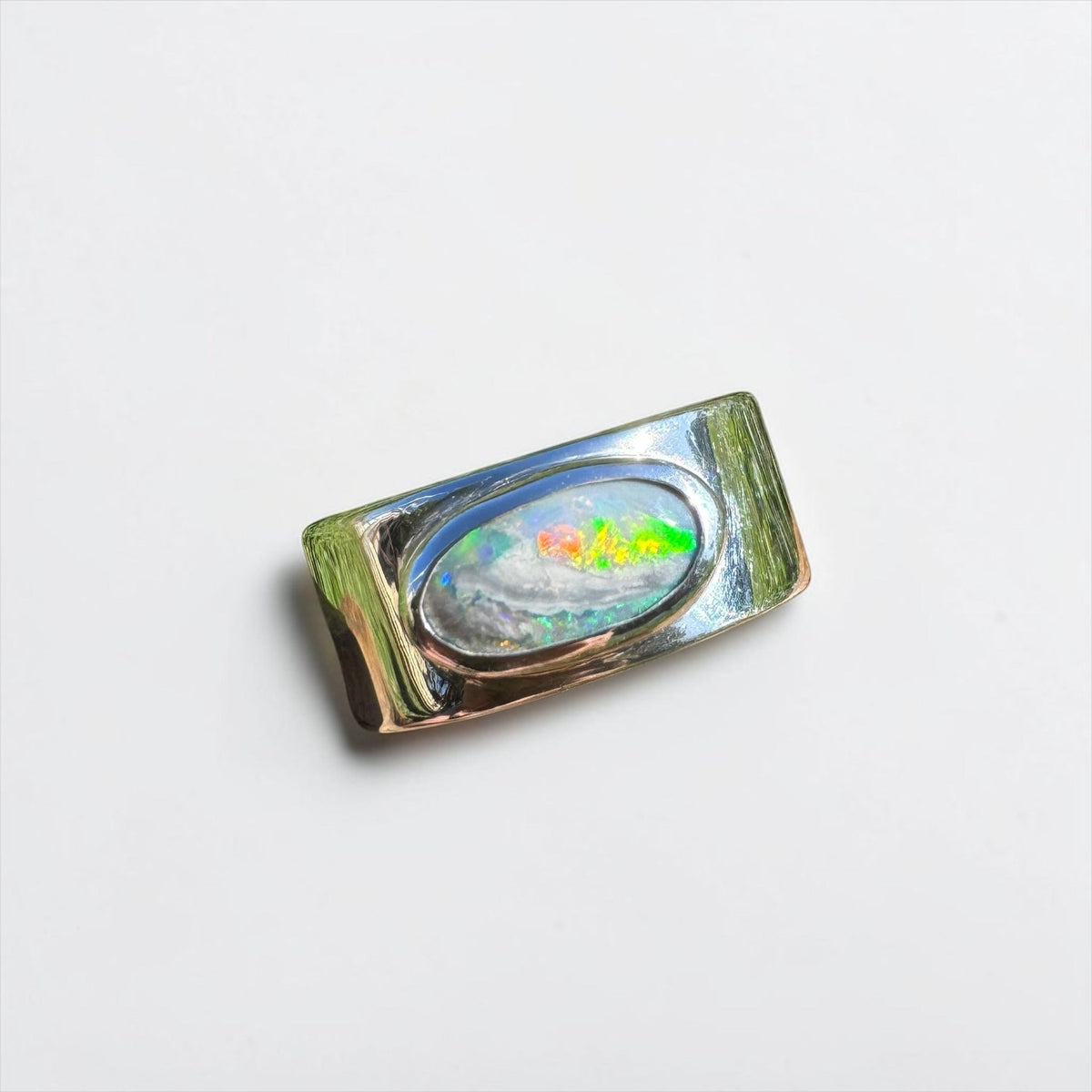 1.8ct Lightning Ridge Semi Black Opal Ring ~ 'Geikie Gorge Twilight' | 925 Sterling Silver | Solid Australian Opal
