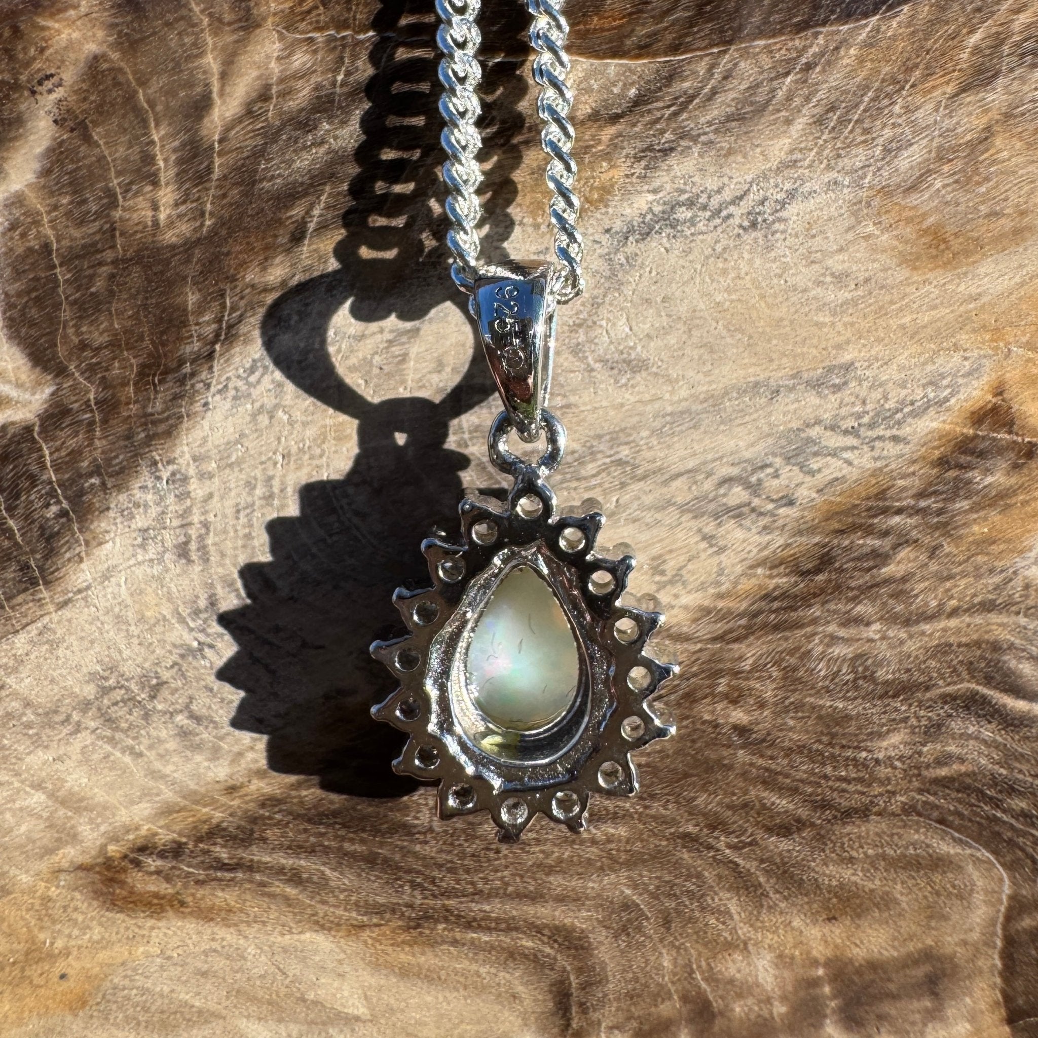 1ct Coober Pedy Opal Pendant Necklace ~ 'Mataranka Springs' | 925 Sterling Silver | Solid Australian Opal