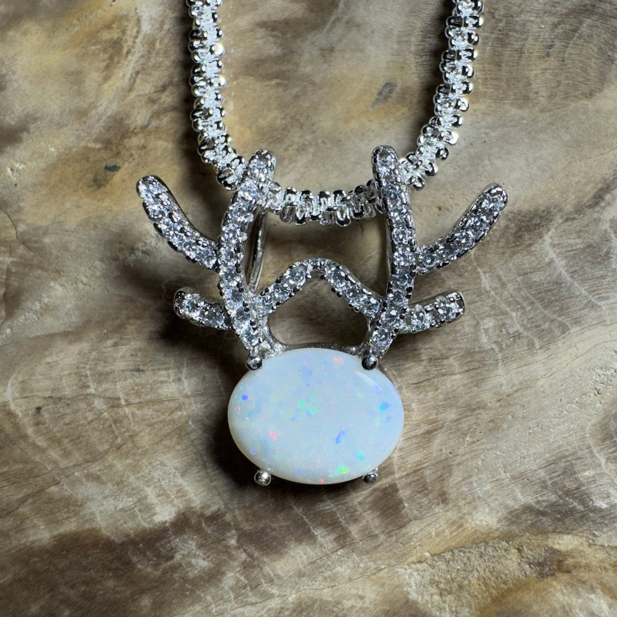 1ct Coober Pedy Opal Pendant Necklace ~ 'The Coral Coast Crawler' | 925 Sterling Silver | Solid Australian Opal