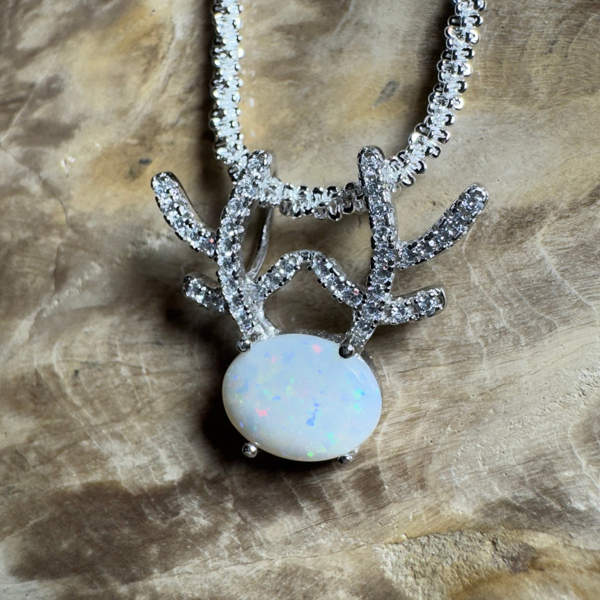 1ct Coober Pedy Opal Pendant Necklace ~ 'The Coral Coast Crawler' | 925 Sterling Silver | Solid Australian Opal