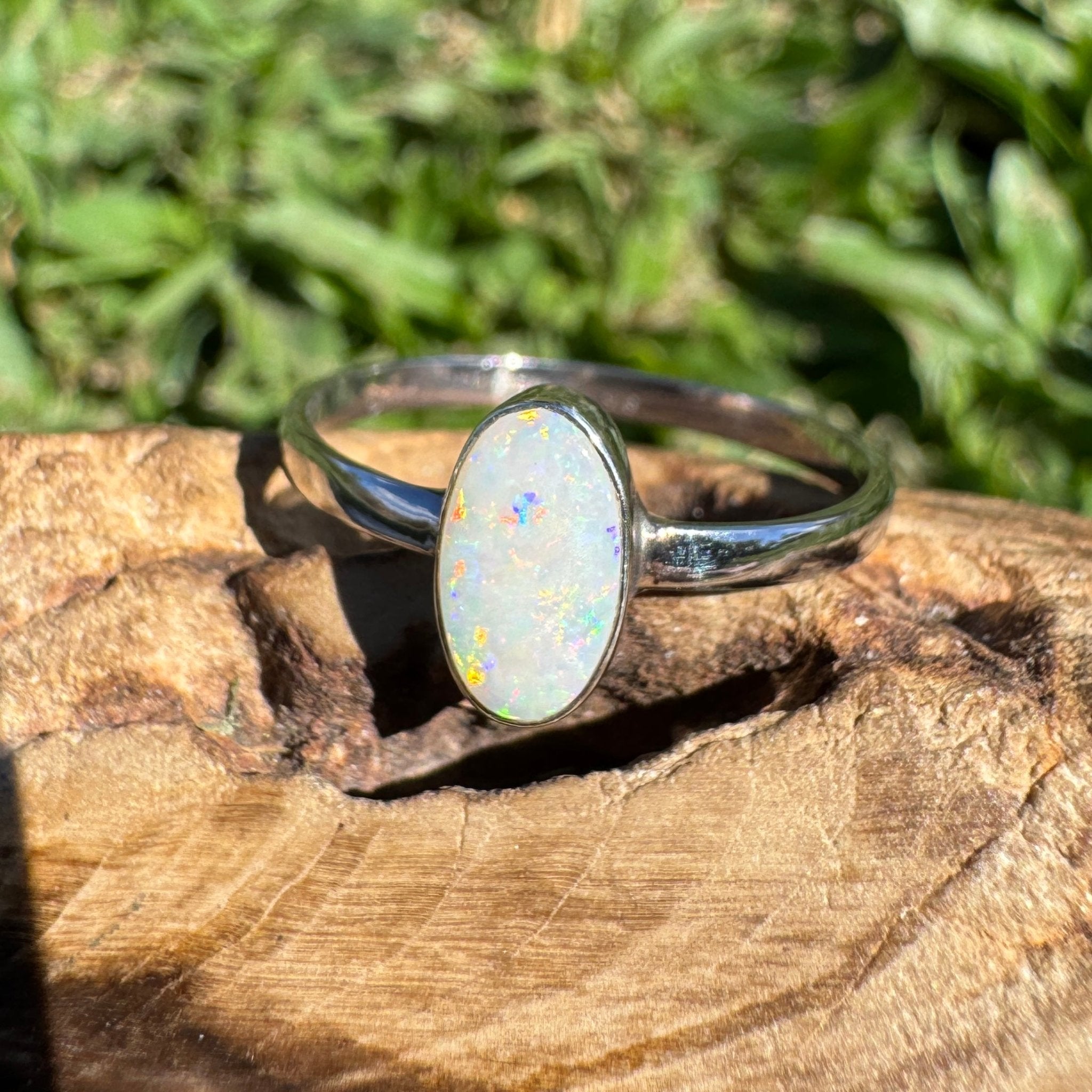 1ct Coober Pedy Opal Ring ~ 'Kalgoorlie Sparkle' | 925 Sterling Silver | Solid Australian Opal