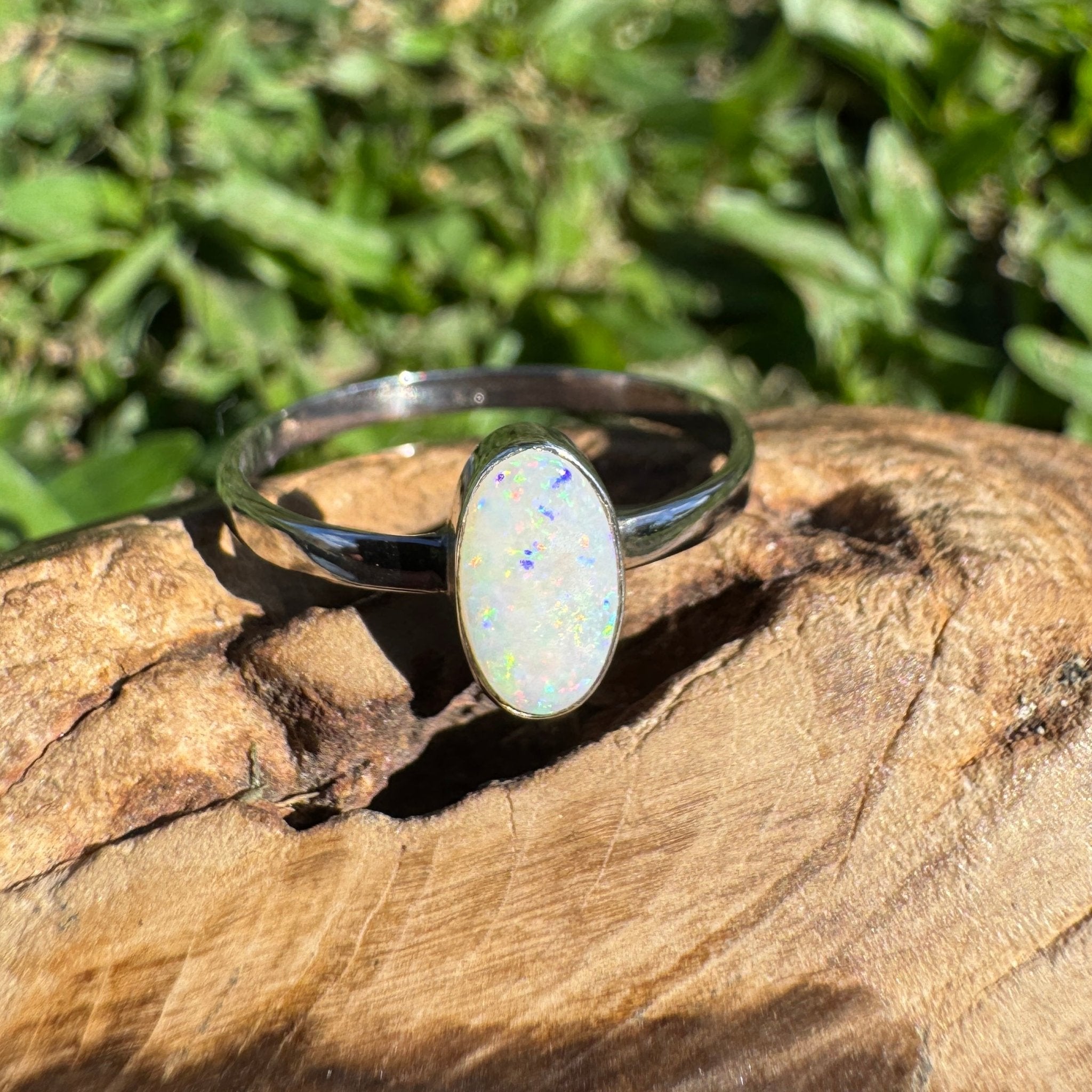 1ct Coober Pedy Opal Ring ~ 'Kalgoorlie Sparkle' | 925 Sterling Silver | Solid Australian Opal
