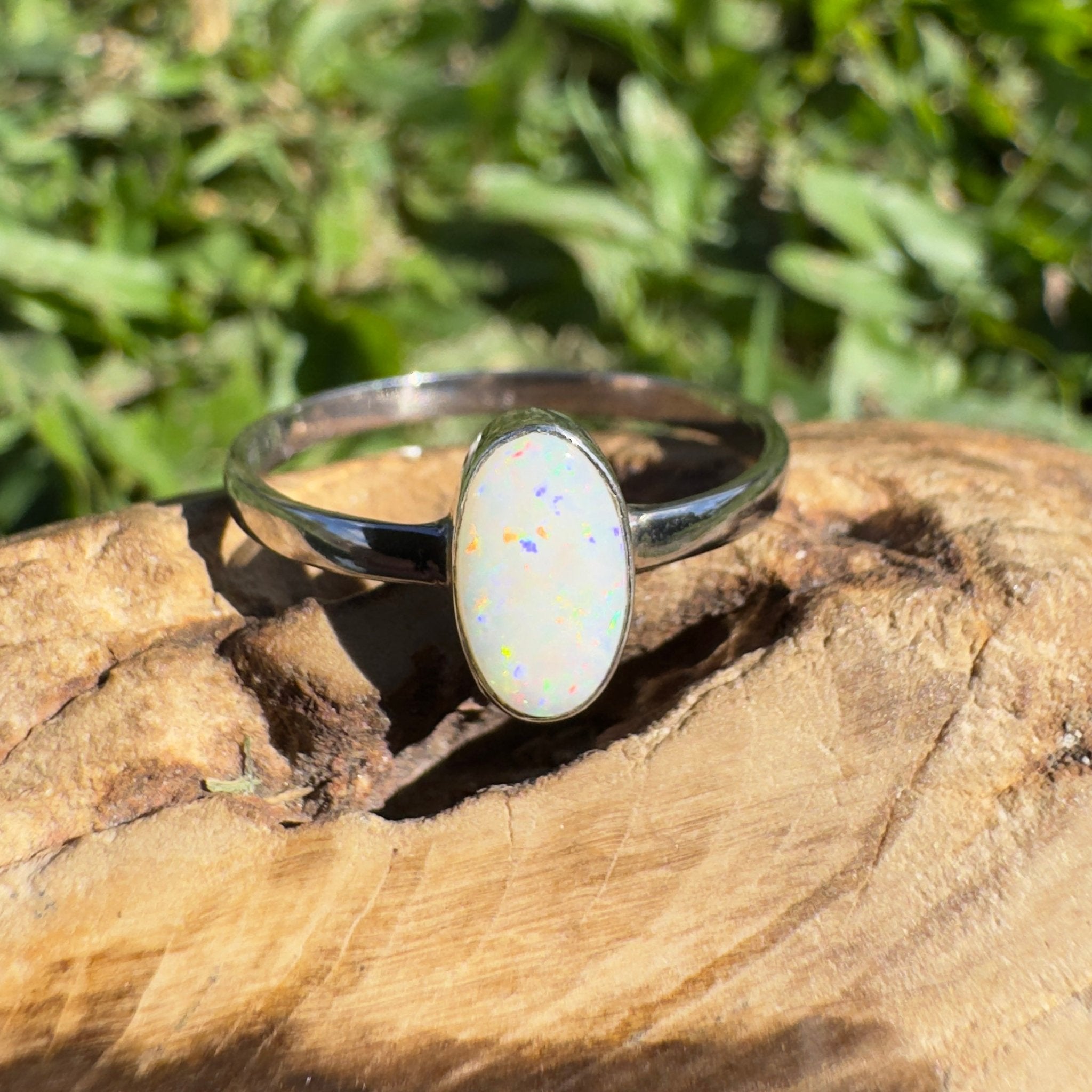 1ct Coober Pedy Opal Ring ~ 'Kalgoorlie Sparkle' | 925 Sterling Silver | Solid Australian Opal