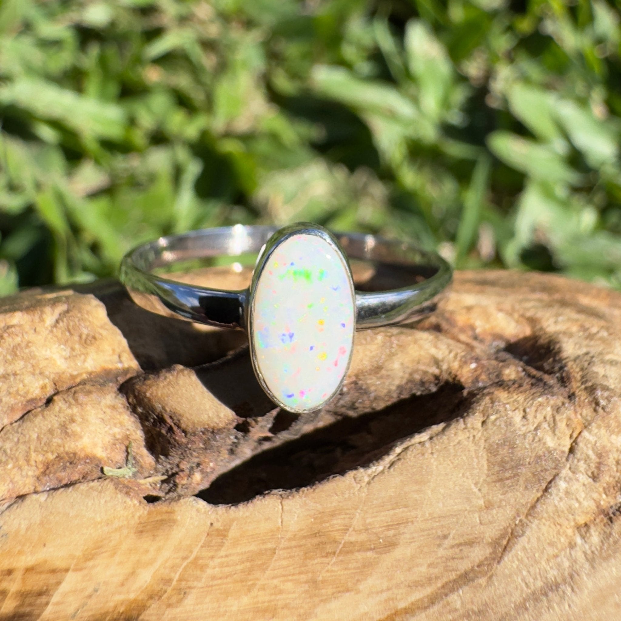 1ct Coober Pedy Opal Ring ~ 'Kalgoorlie Sparkle' | 925 Sterling Silver | Solid Australian Opal