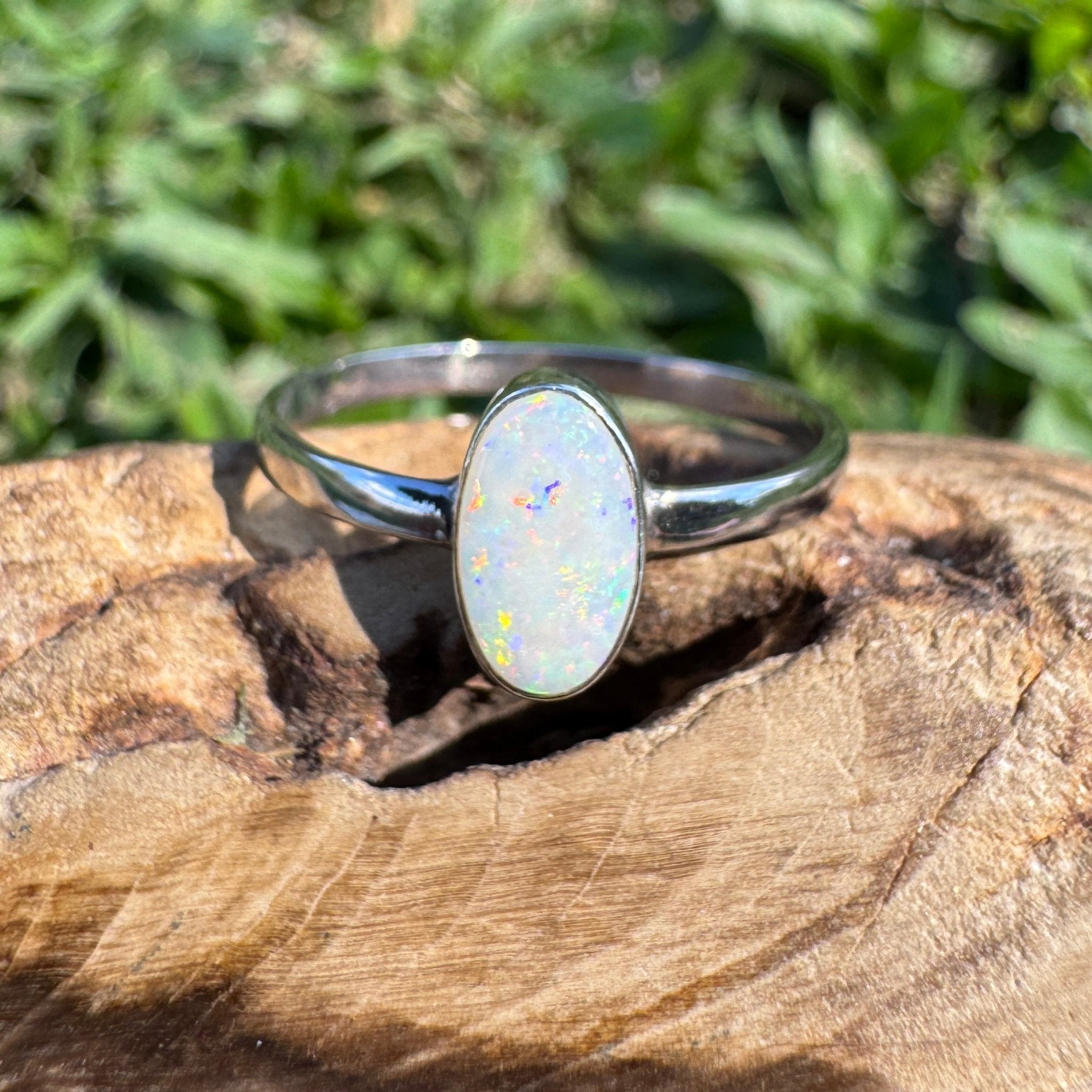 1ct Coober Pedy Opal Ring ~ 'Kalgoorlie Sparkle' | 925 Sterling Silver | Solid Australian Opal