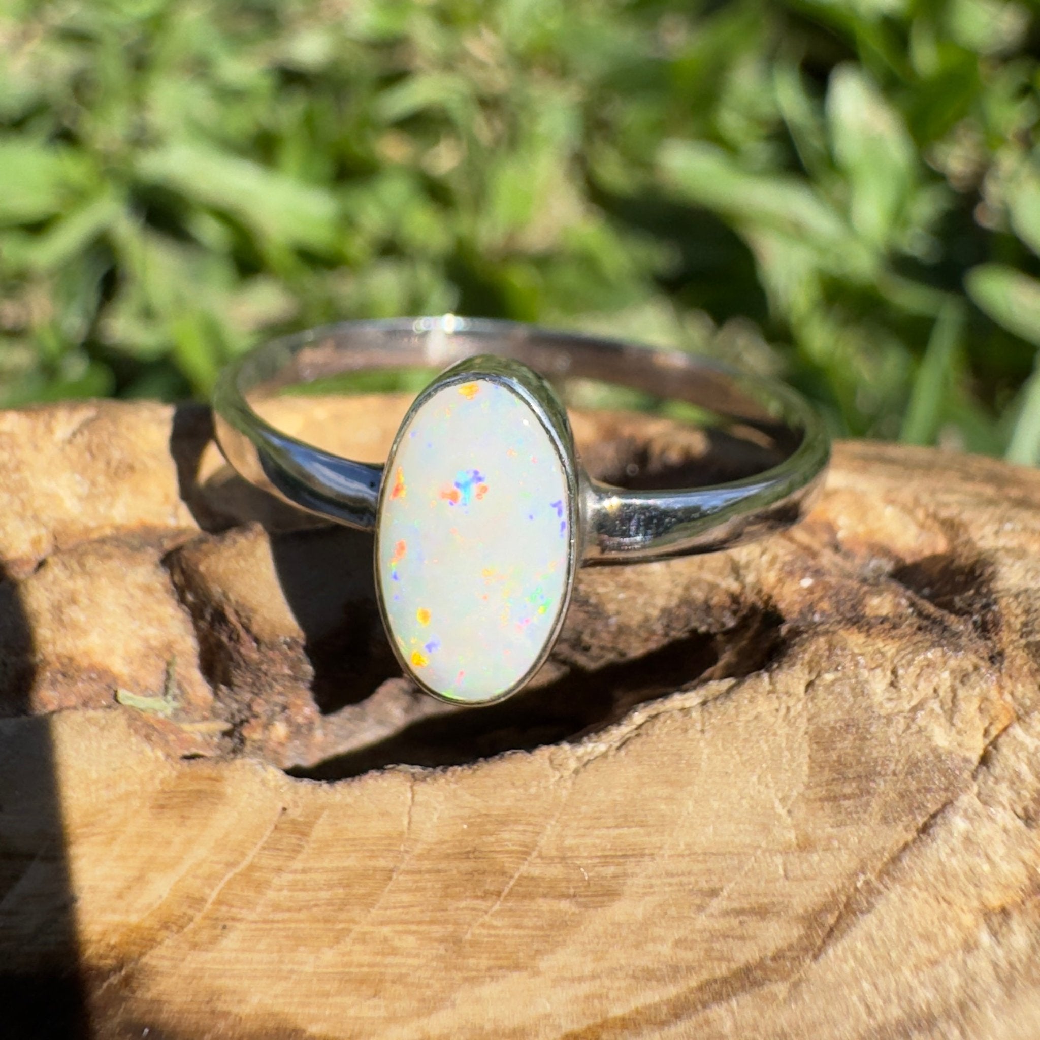 1ct Coober Pedy Opal Ring ~ 'Kalgoorlie Sparkle' | 925 Sterling Silver | Solid Australian Opal