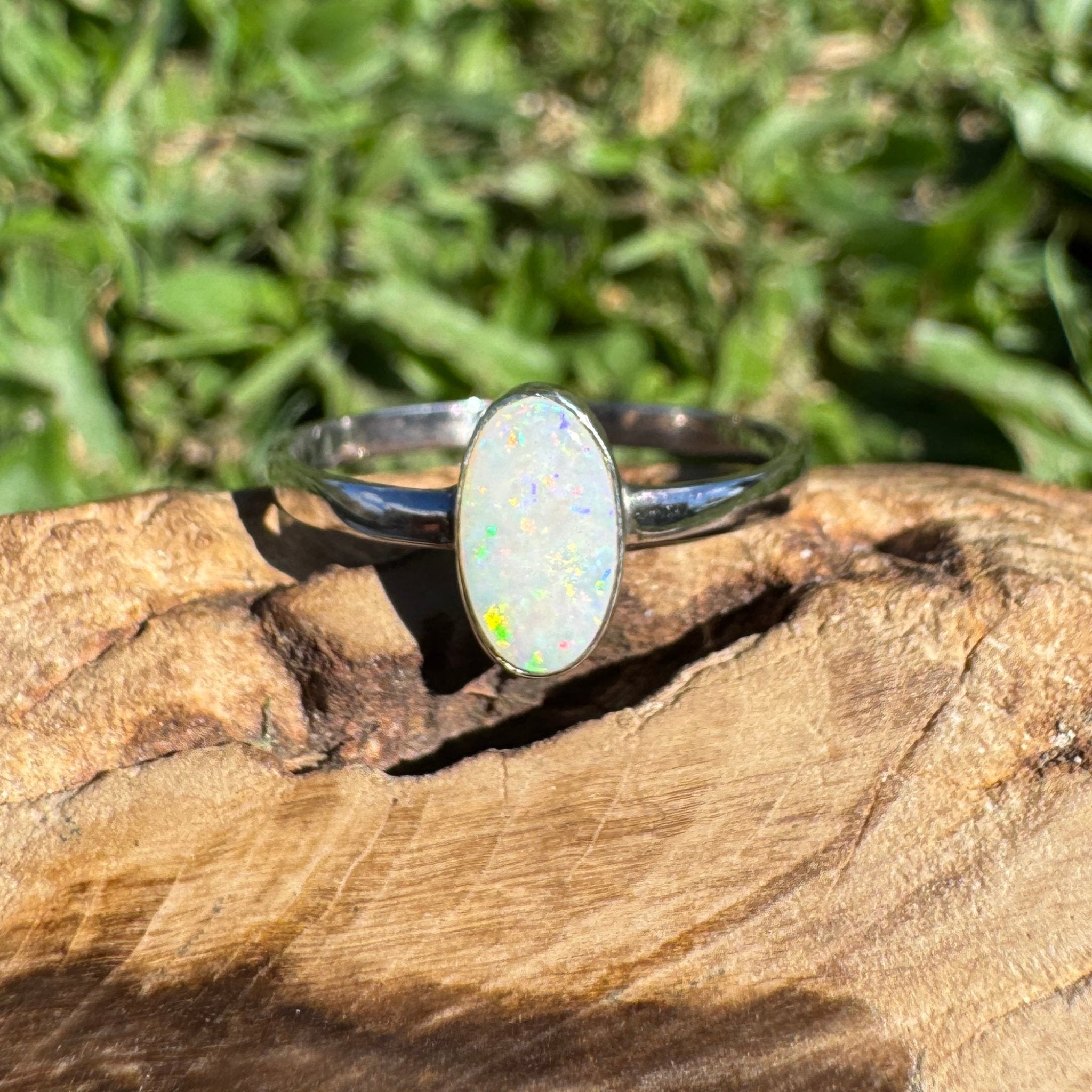 1ct Coober Pedy Opal Ring ~ 'Kalgoorlie Sparkle' | 925 Sterling Silver | Solid Australian Opal