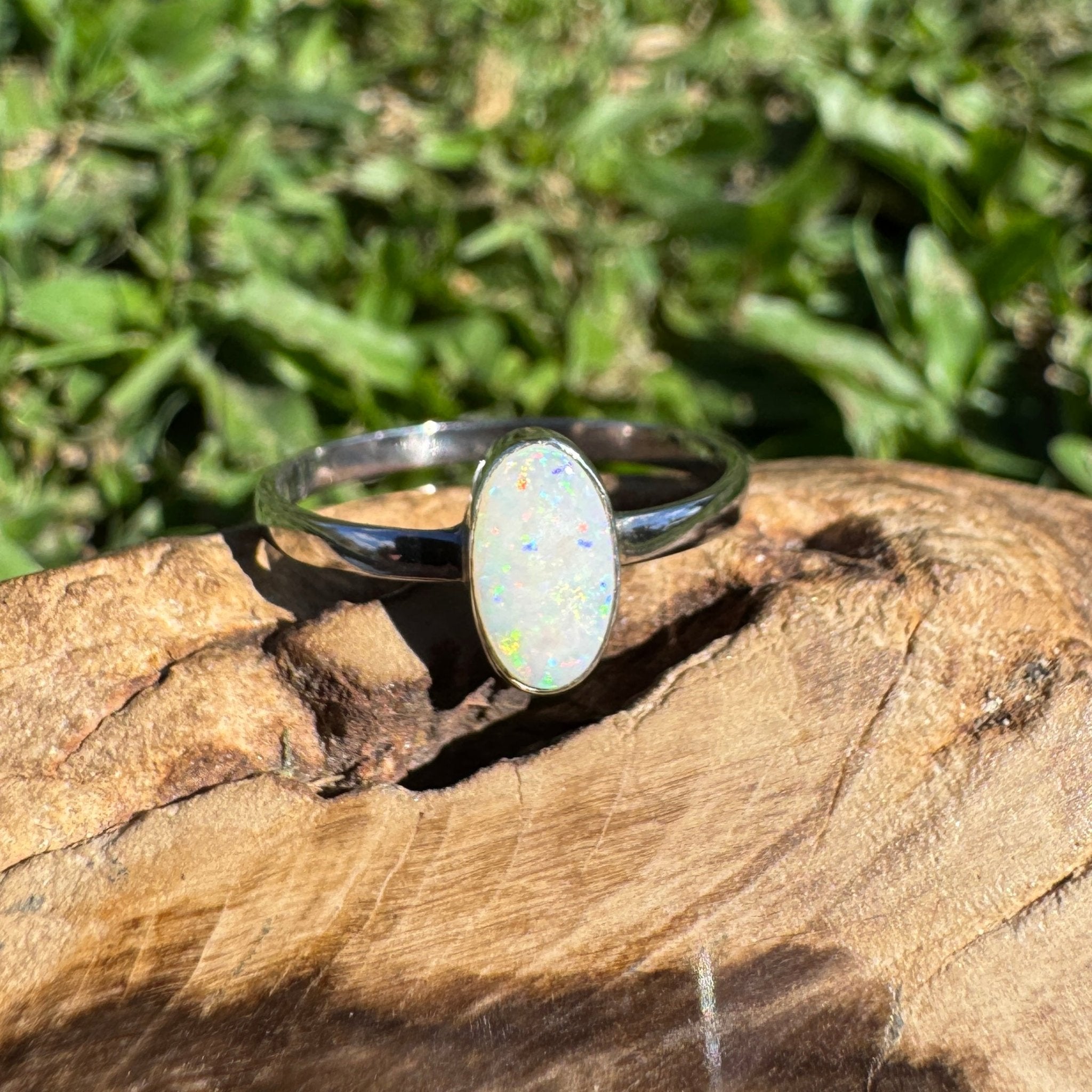 1ct Coober Pedy Opal Ring ~ 'Kalgoorlie Sparkle' | 925 Sterling Silver | Solid Australian Opal