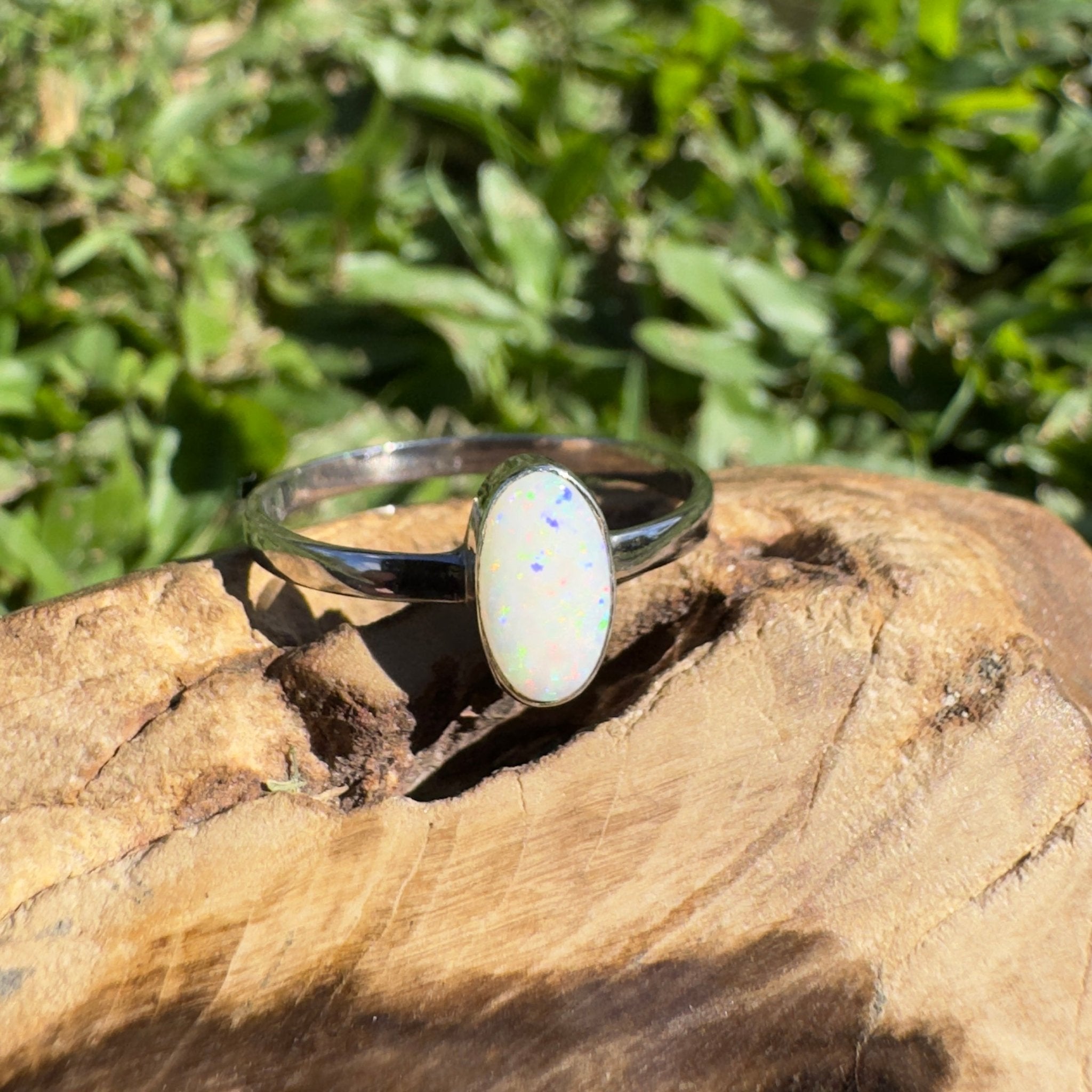 1ct Coober Pedy Opal Ring ~ 'Kalgoorlie Sparkle' | 925 Sterling Silver | Solid Australian Opal