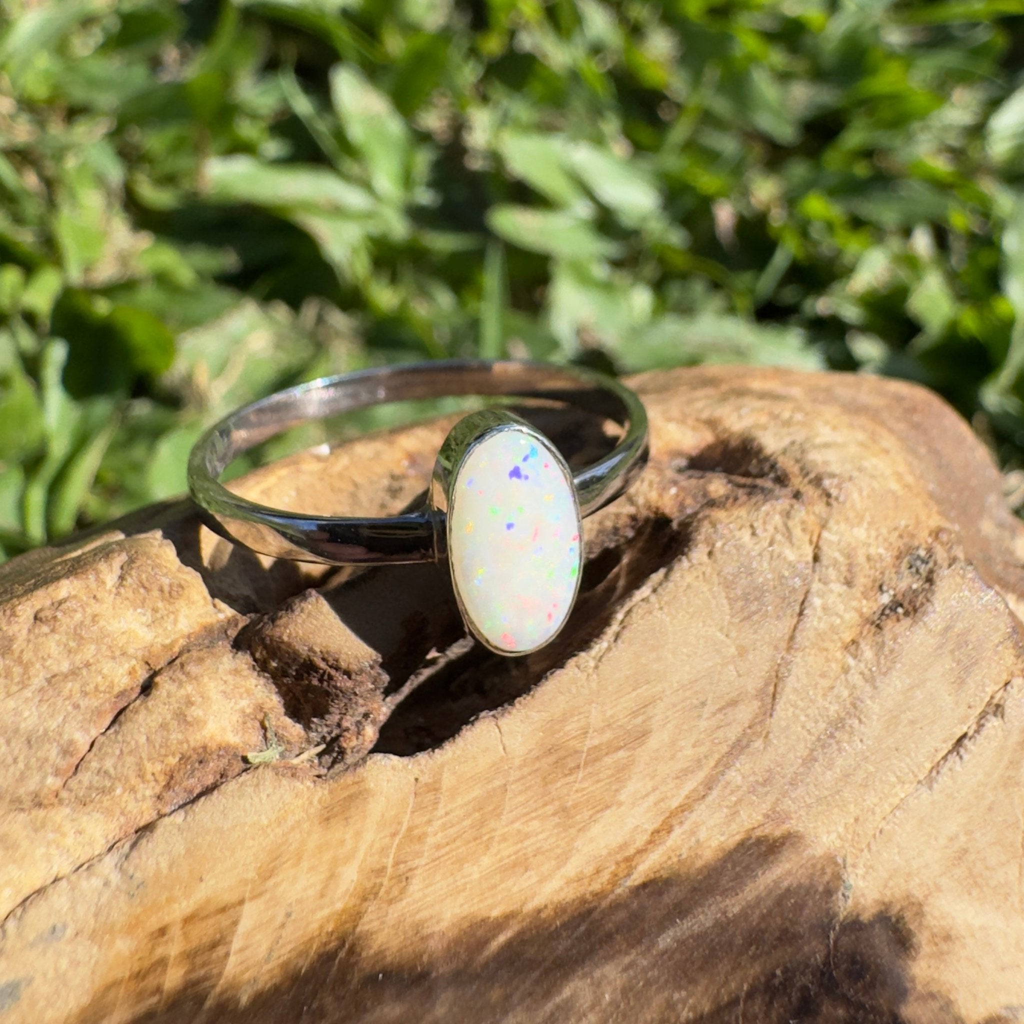 1ct Coober Pedy Opal Ring ~ 'Kalgoorlie Sparkle' | 925 Sterling Silver | Solid Australian Opal