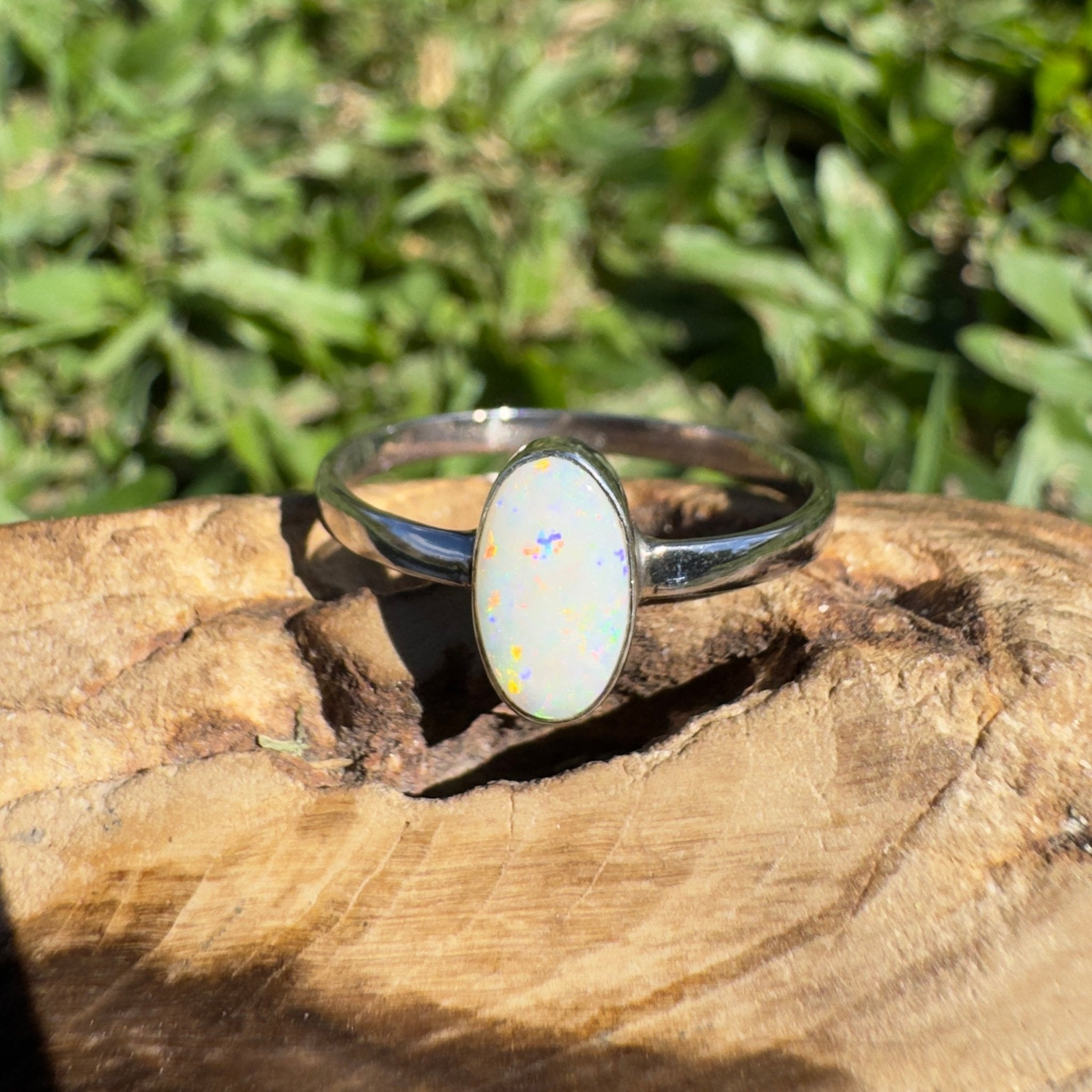 1ct Coober Pedy Opal Ring ~ 'Kalgoorlie Sparkle' | 925 Sterling Silver | Solid Australian Opal