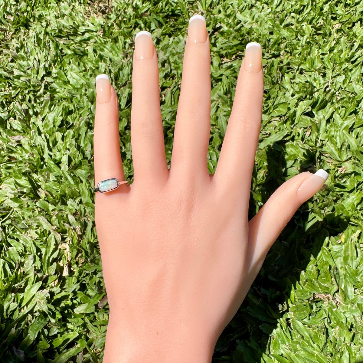 1ct Mintabie Opal Ring ~ 'Lake Argyle Mirage' | 925 Sterling Silver | Solid Australian Opal