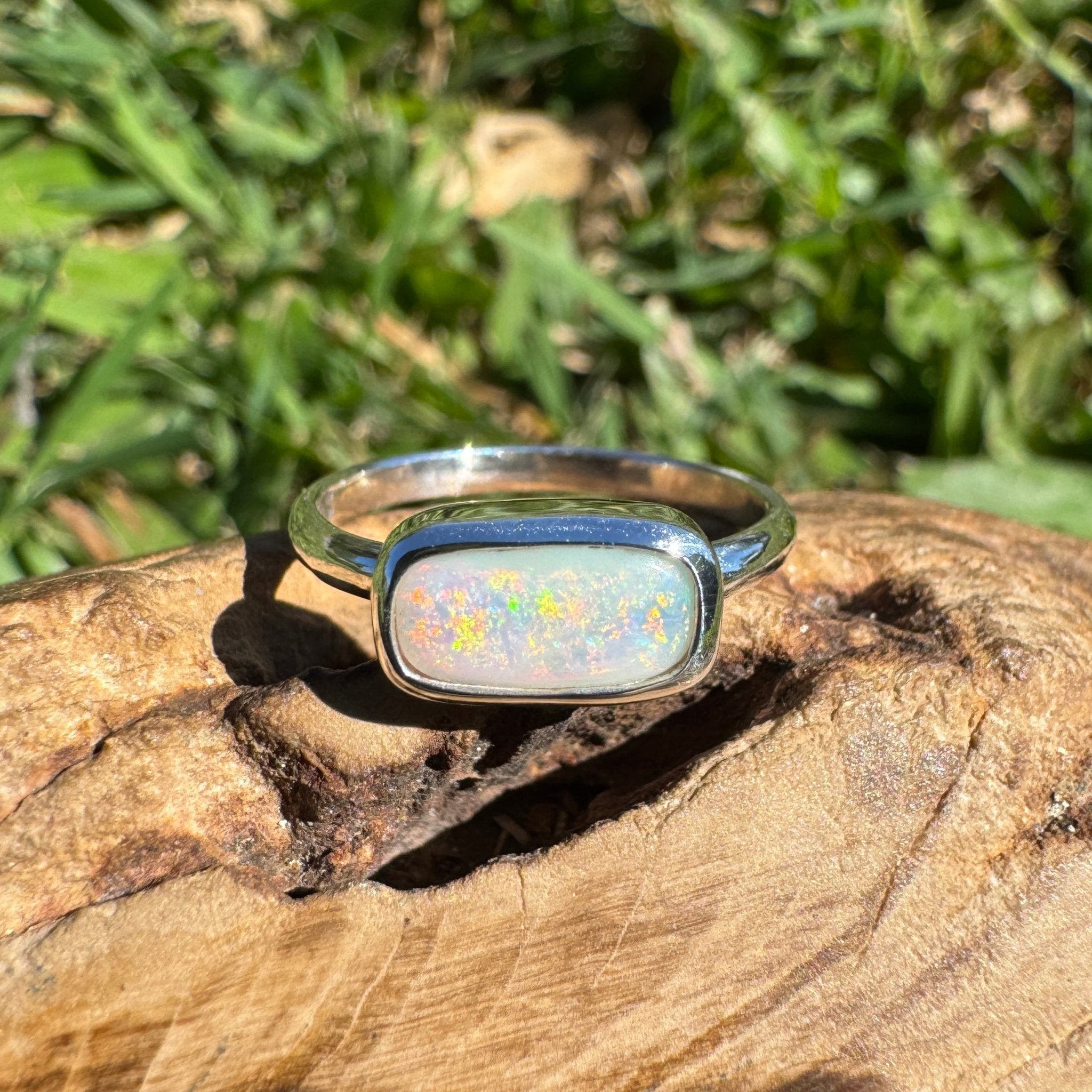 1ct Mintabie Opal Ring ~ 'Lake Argyle Mirage' | 925 Sterling Silver | Solid Australian Opal