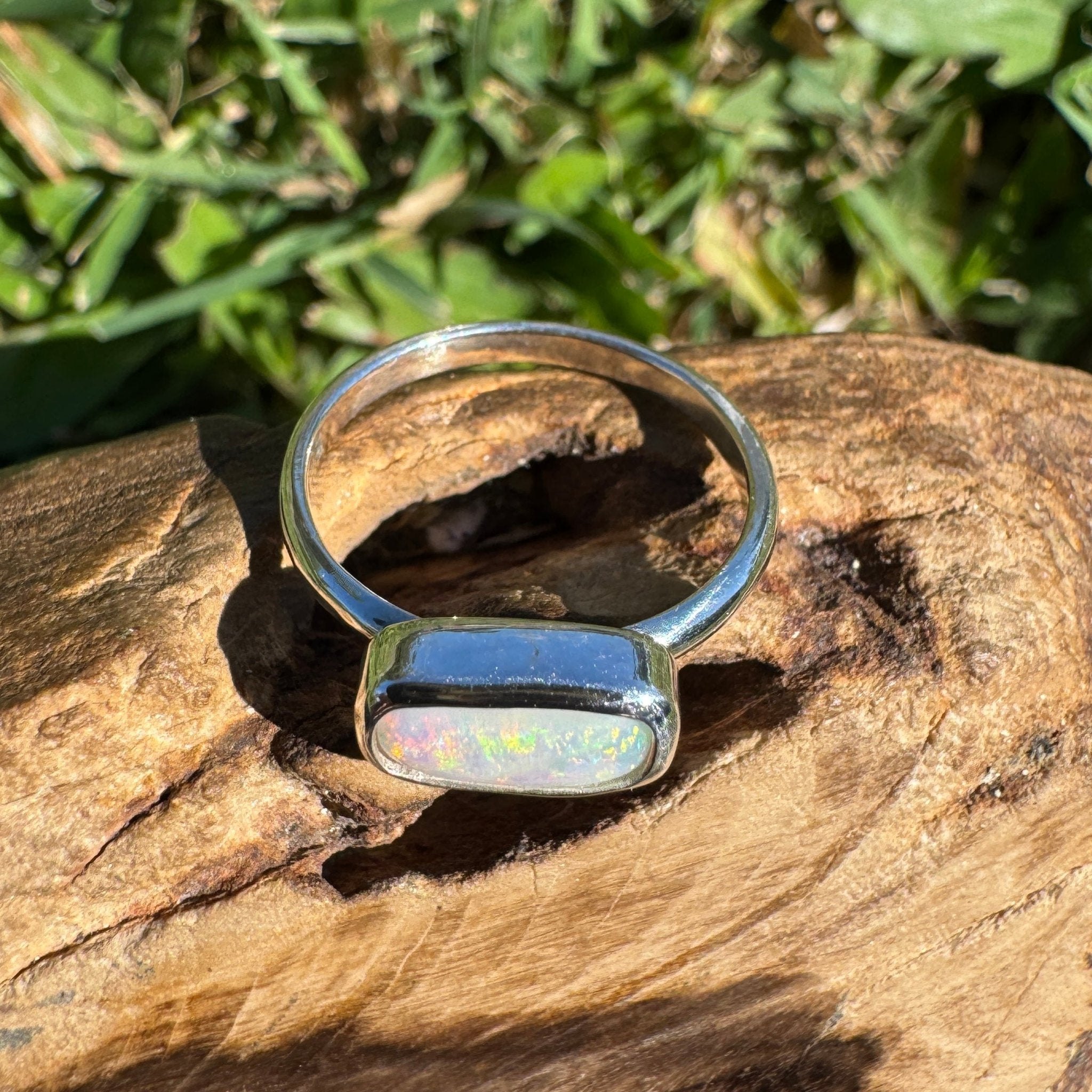 1ct Mintabie Opal Ring ~ 'Lake Argyle Mirage' | 925 Sterling Silver | Solid Australian Opal