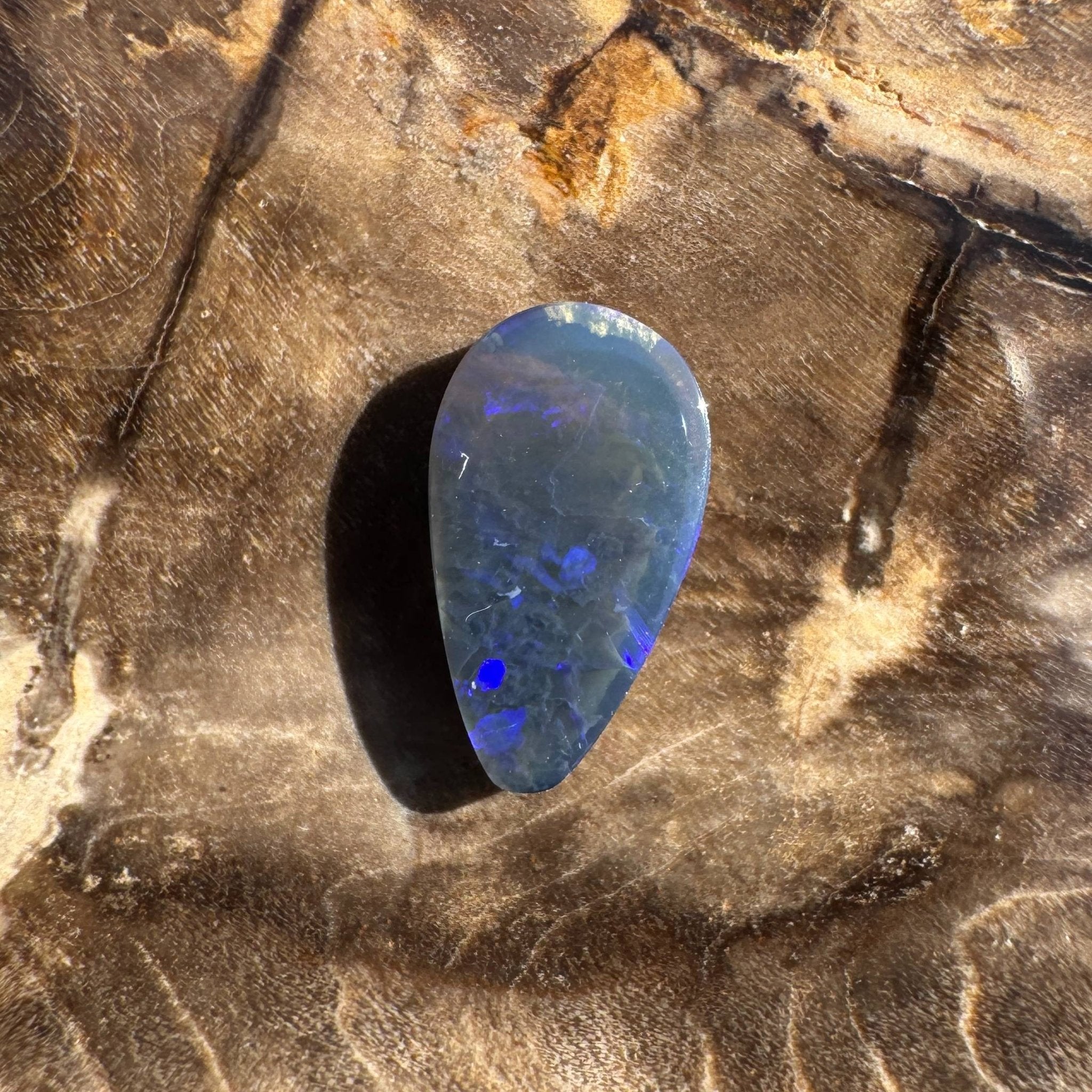 1ct Solid Lightning Ridge Semi Black Opal