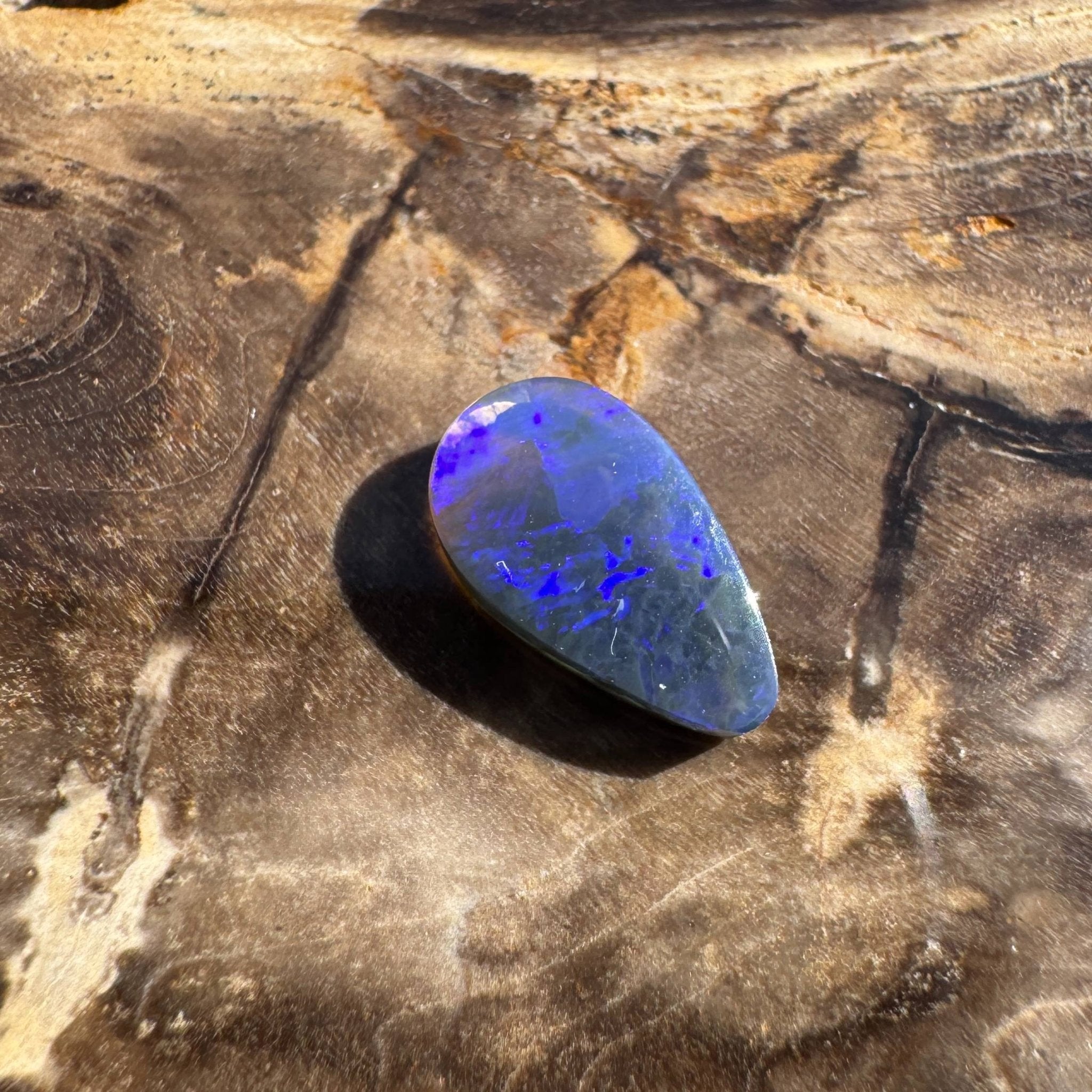 1ct Solid Lightning Ridge Semi Black Opal