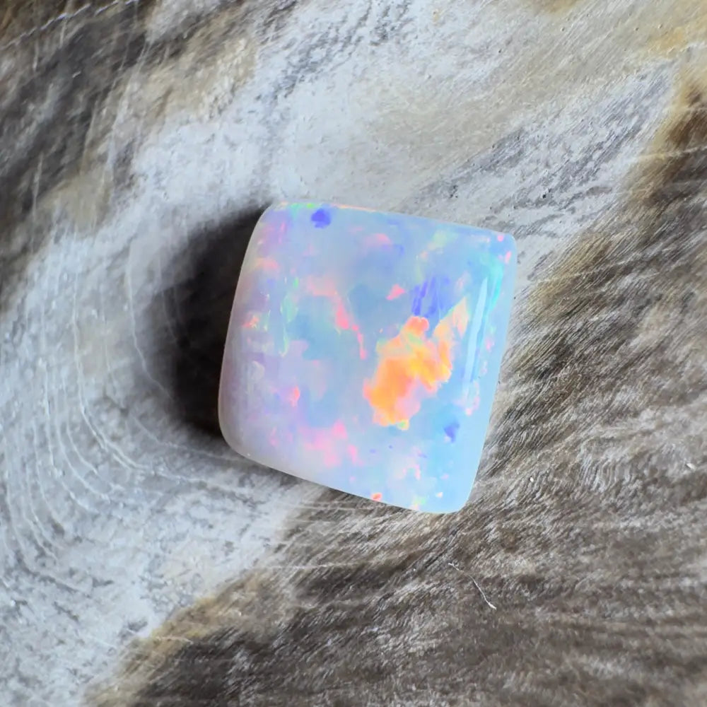 Iridescent opal gemstone.