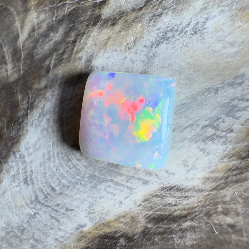 Iridescent opal gemstone.