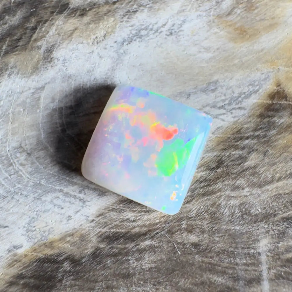 Iridescent opal gemstone.