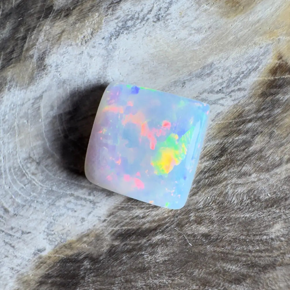 Iridescent opal gemstone.
