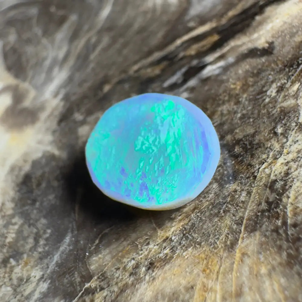 Iridescent opal cabochon.