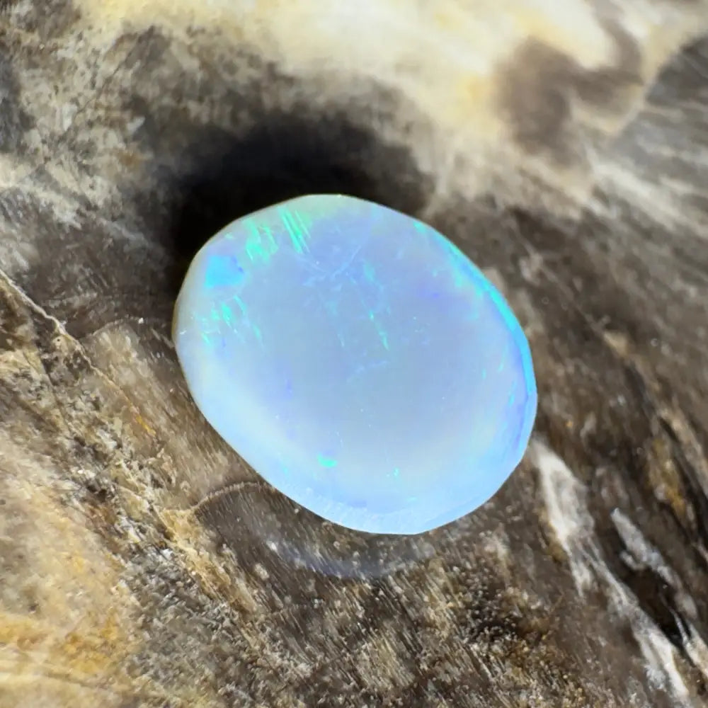 Iridescent opal cabochon.
