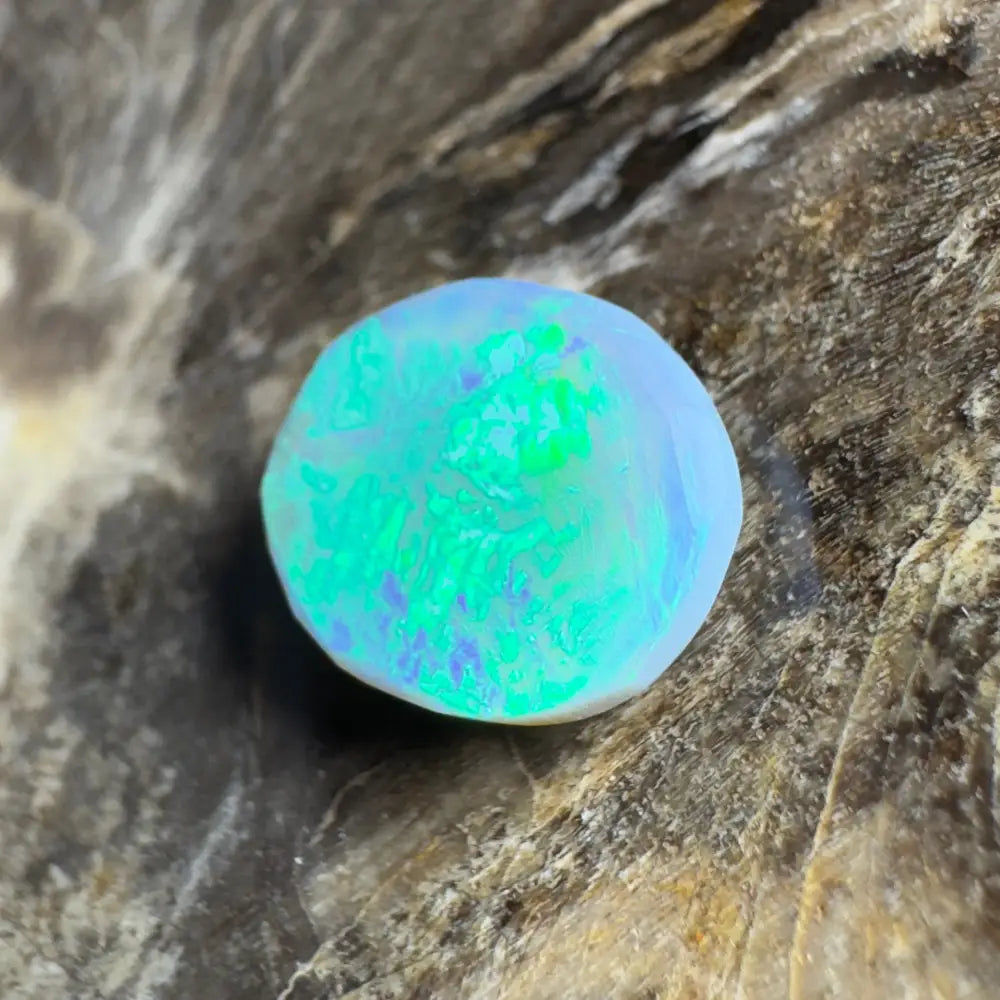 Iridescent opal cabochon.