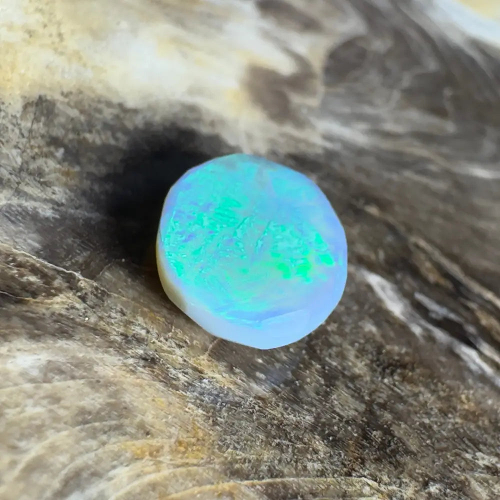 Iridescent opal cabochon.