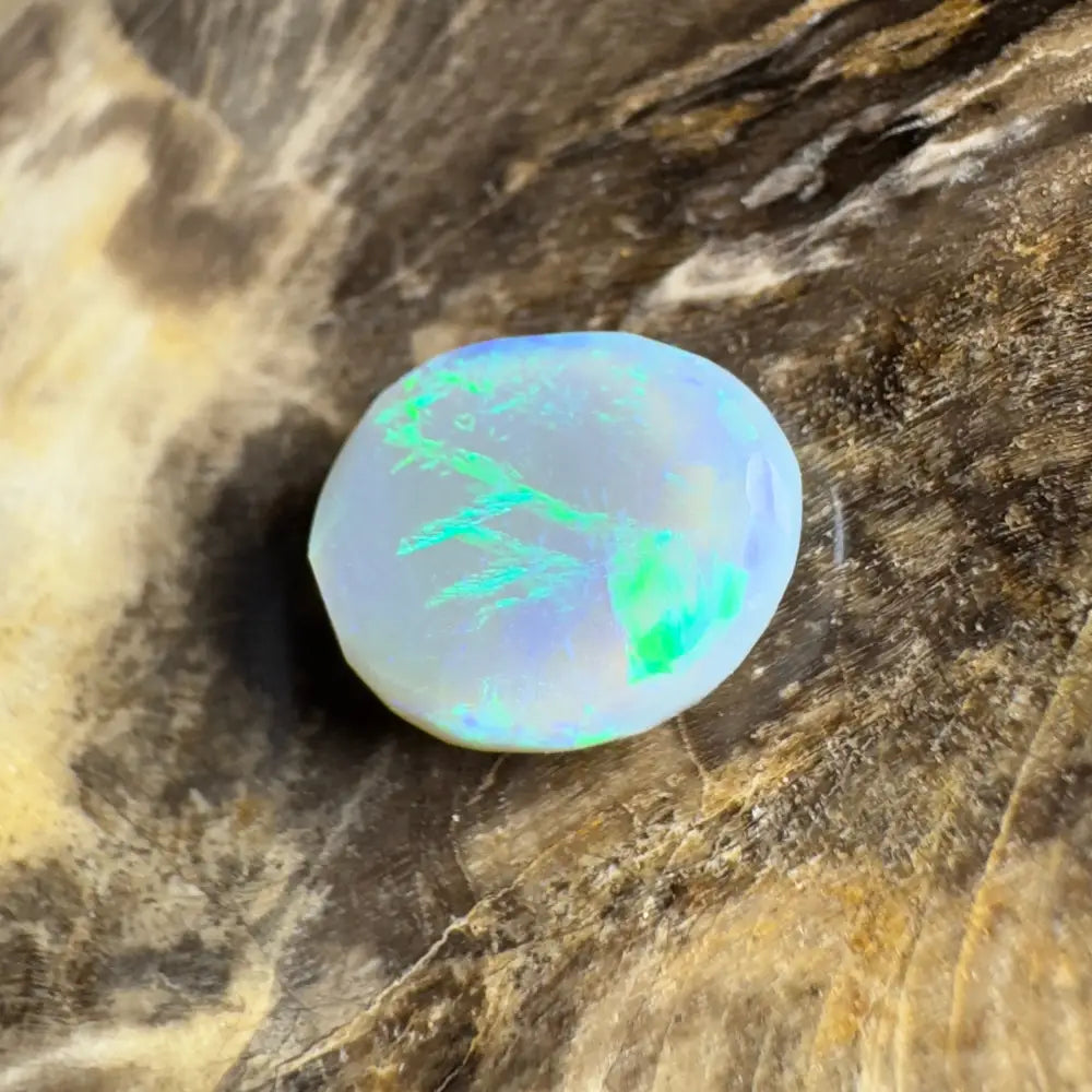 Iridescent opal cabochon.