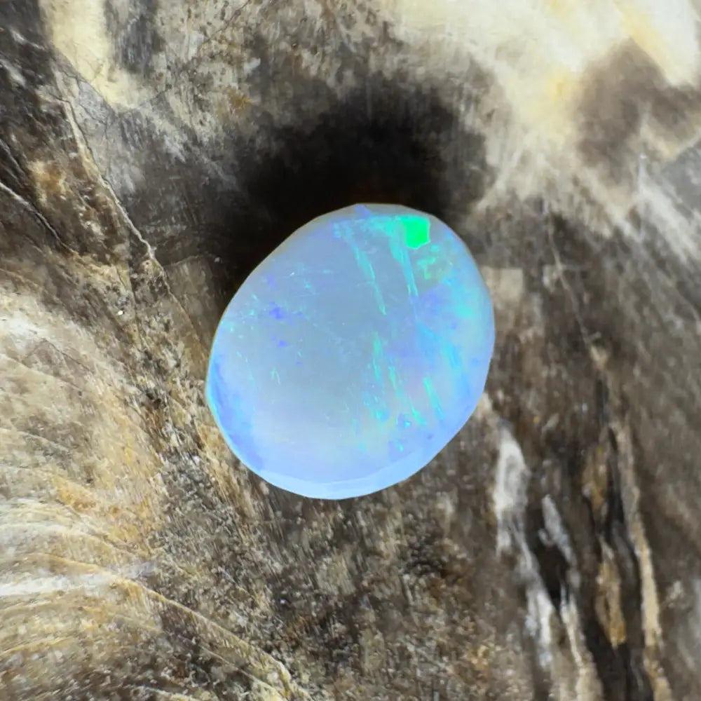 Iridescent opal gemstone.