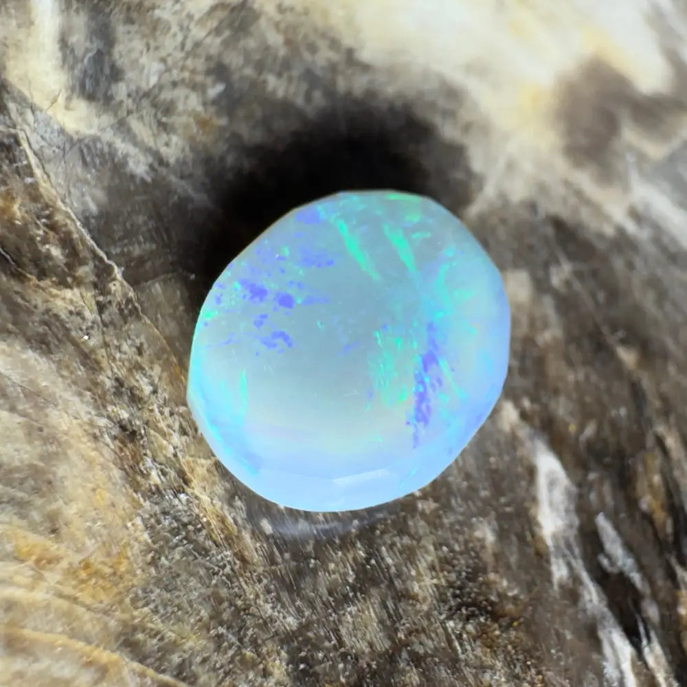 Iridescent opal gemstone.