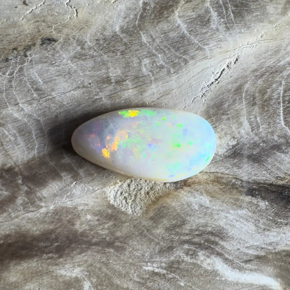 Iridescent opal gemstone.
